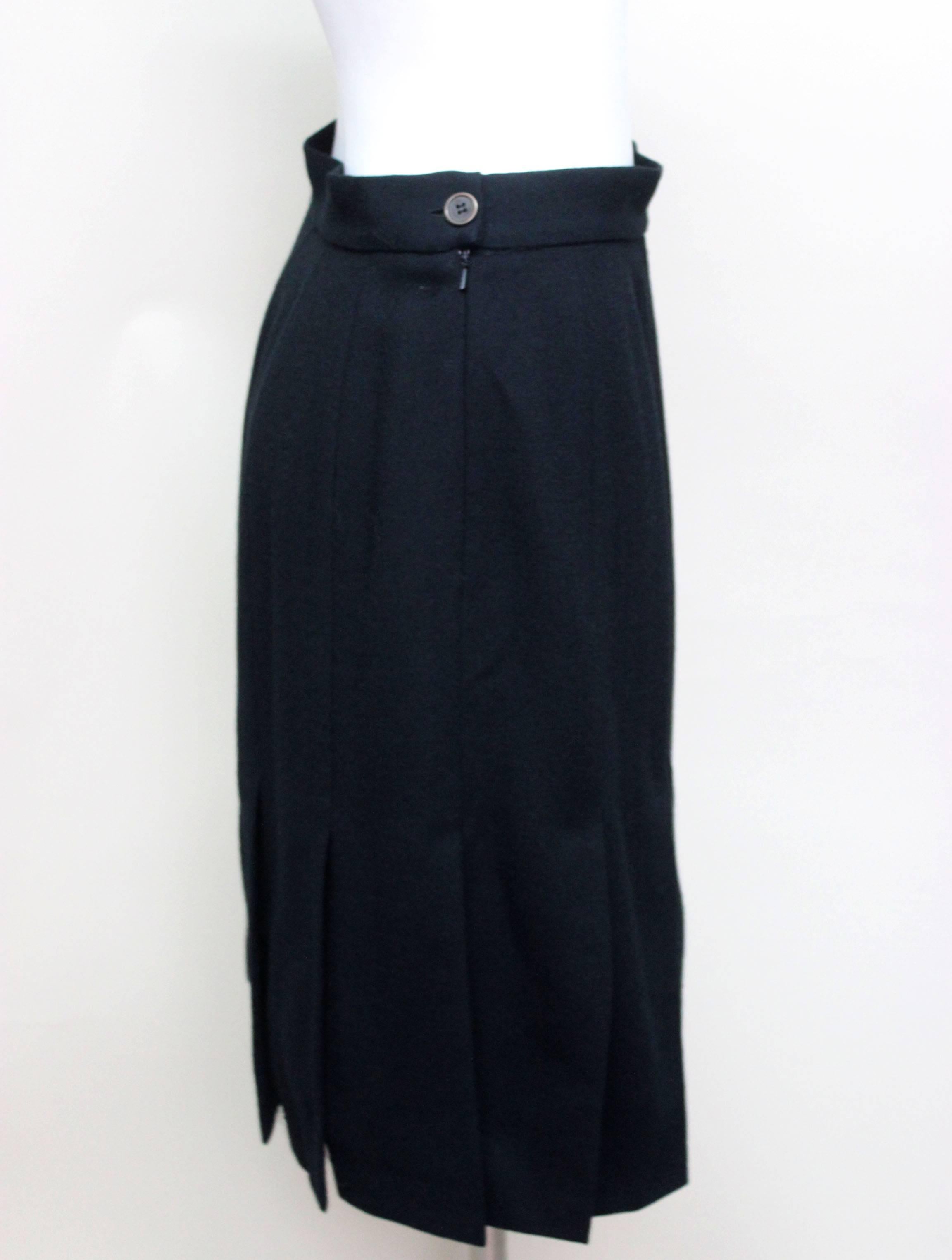 Black Lillie Rubin Car Wash Pleat Skirt