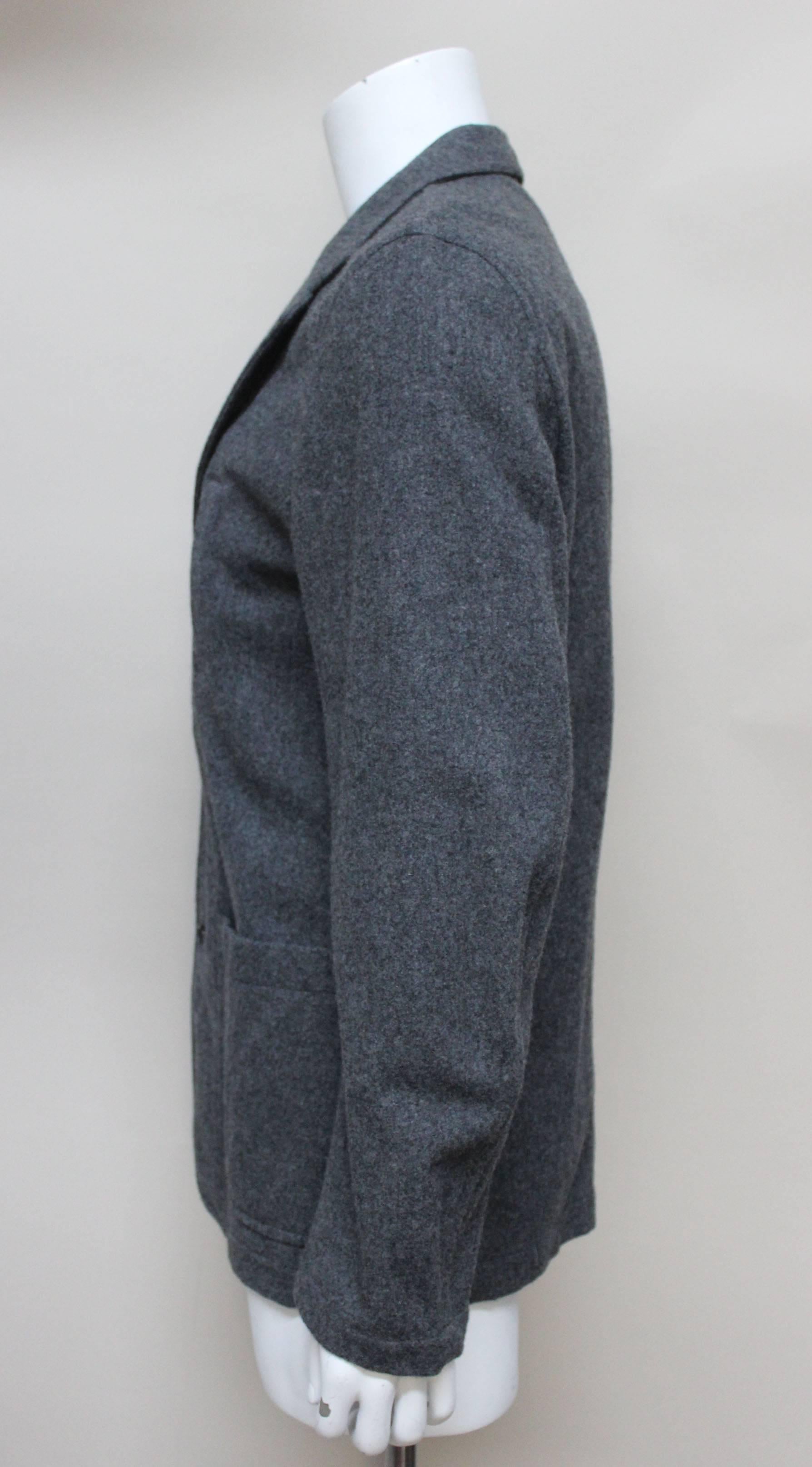 grey flannel blazer
