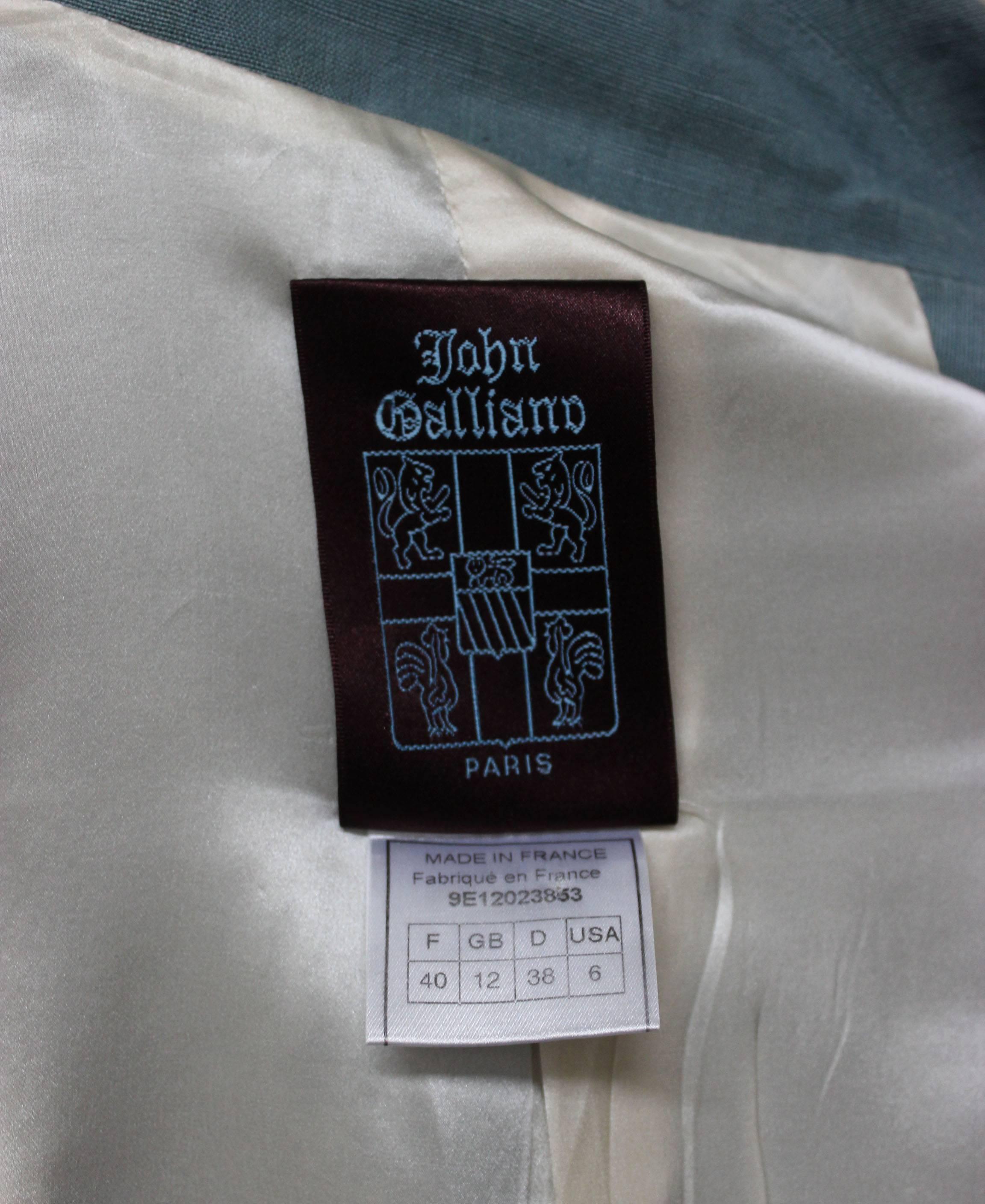 John Galliano Lovely Draped Womens Suit For Sale 2
