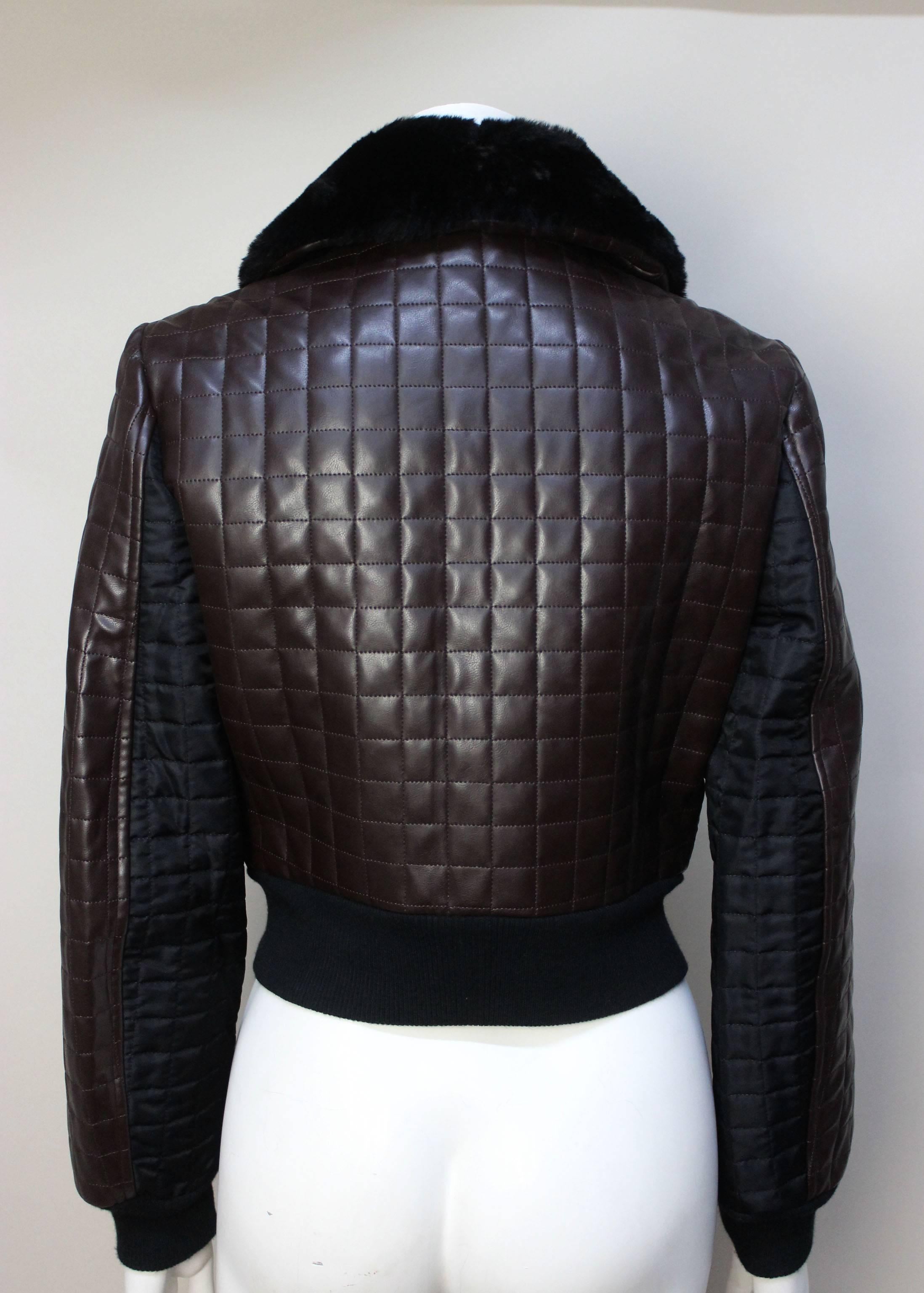 Bazar de Christian Lacroix Quilted Bomber In Excellent Condition In New York, NY