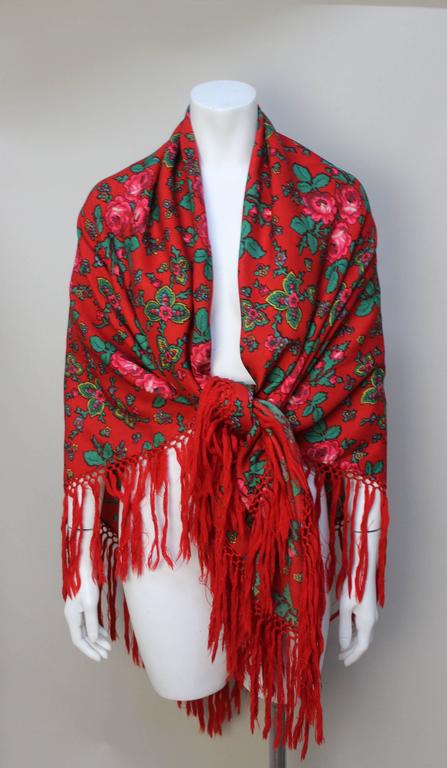 wool challis shawl