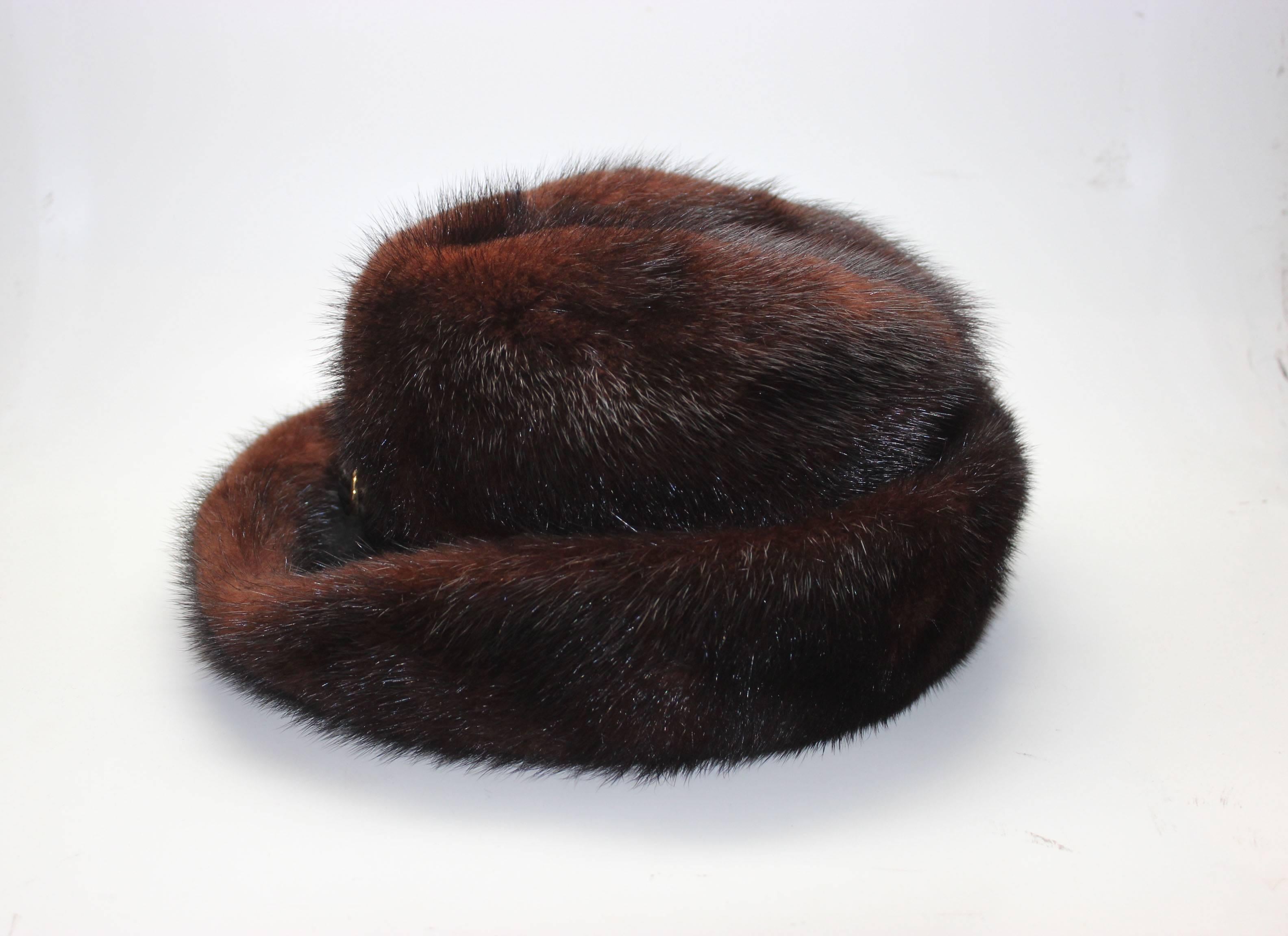 1950s Marche Womens Mink Fedora In Excellent Condition In New York, NY