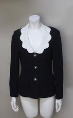 Moschino Scalloped Collar Jacket with Daisy Buttons