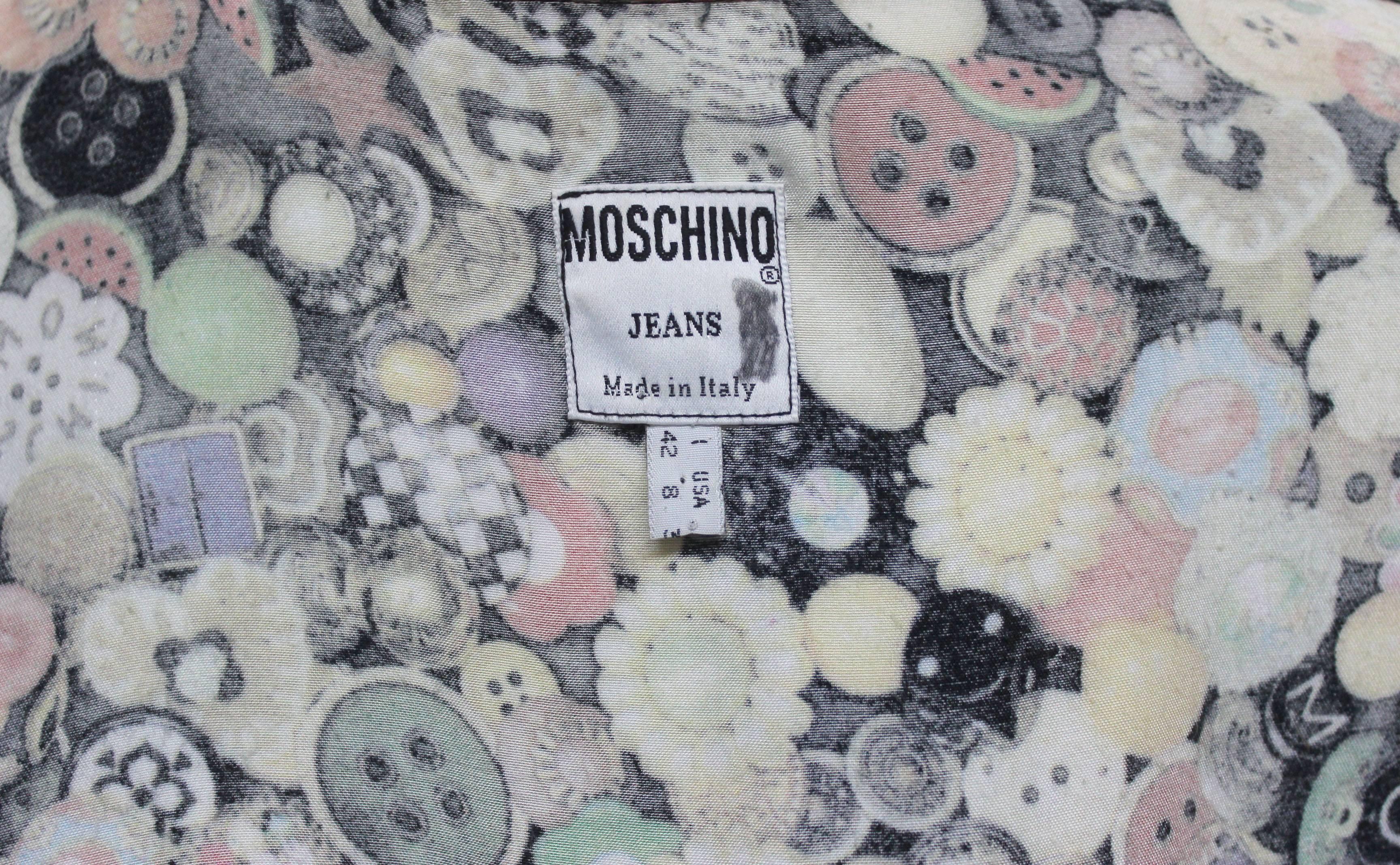 Moschino Photo Print Button Blouse 1
