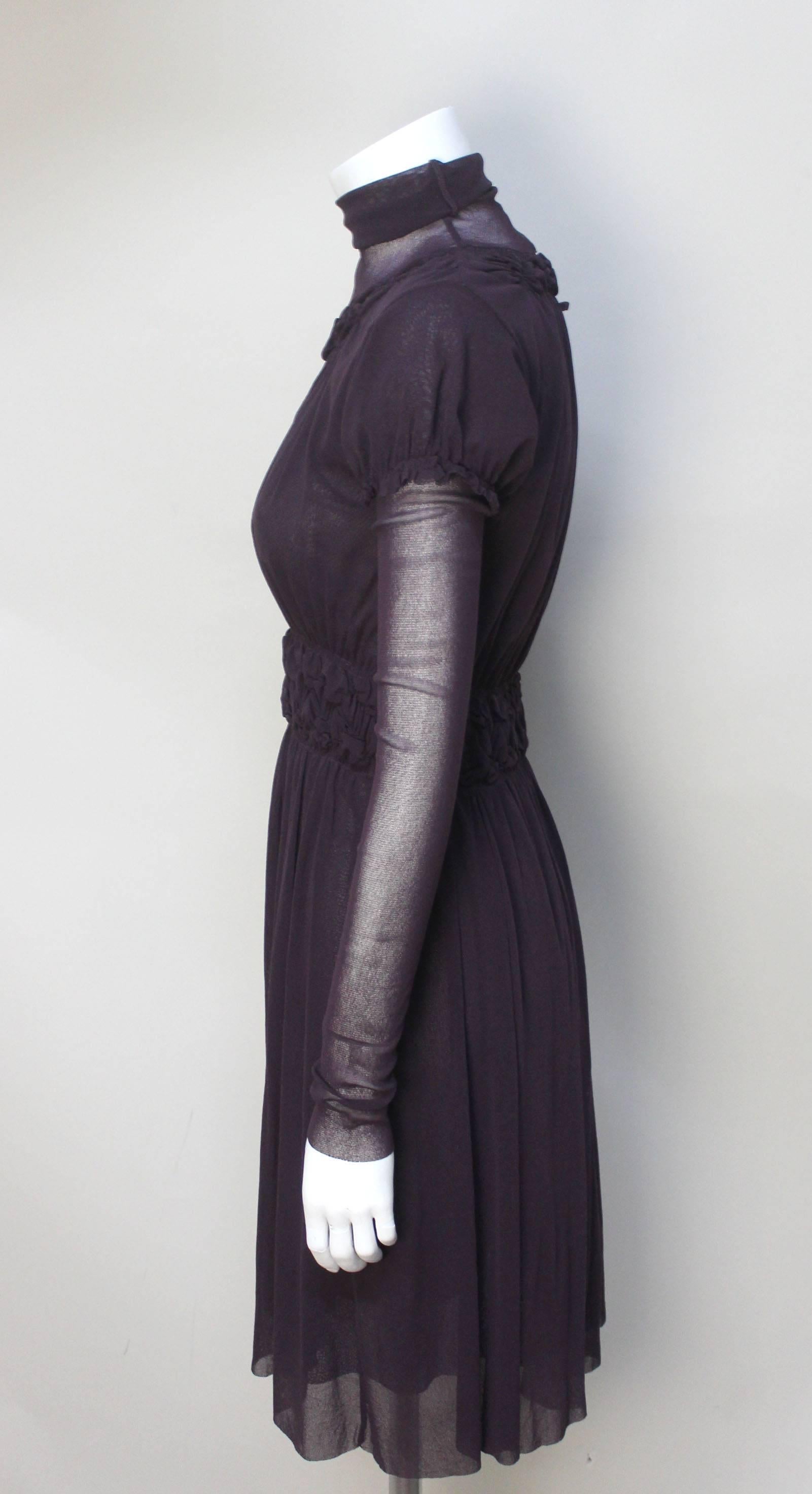 Black Jean Paul Gaultier Layered Mesh Dress For Sale