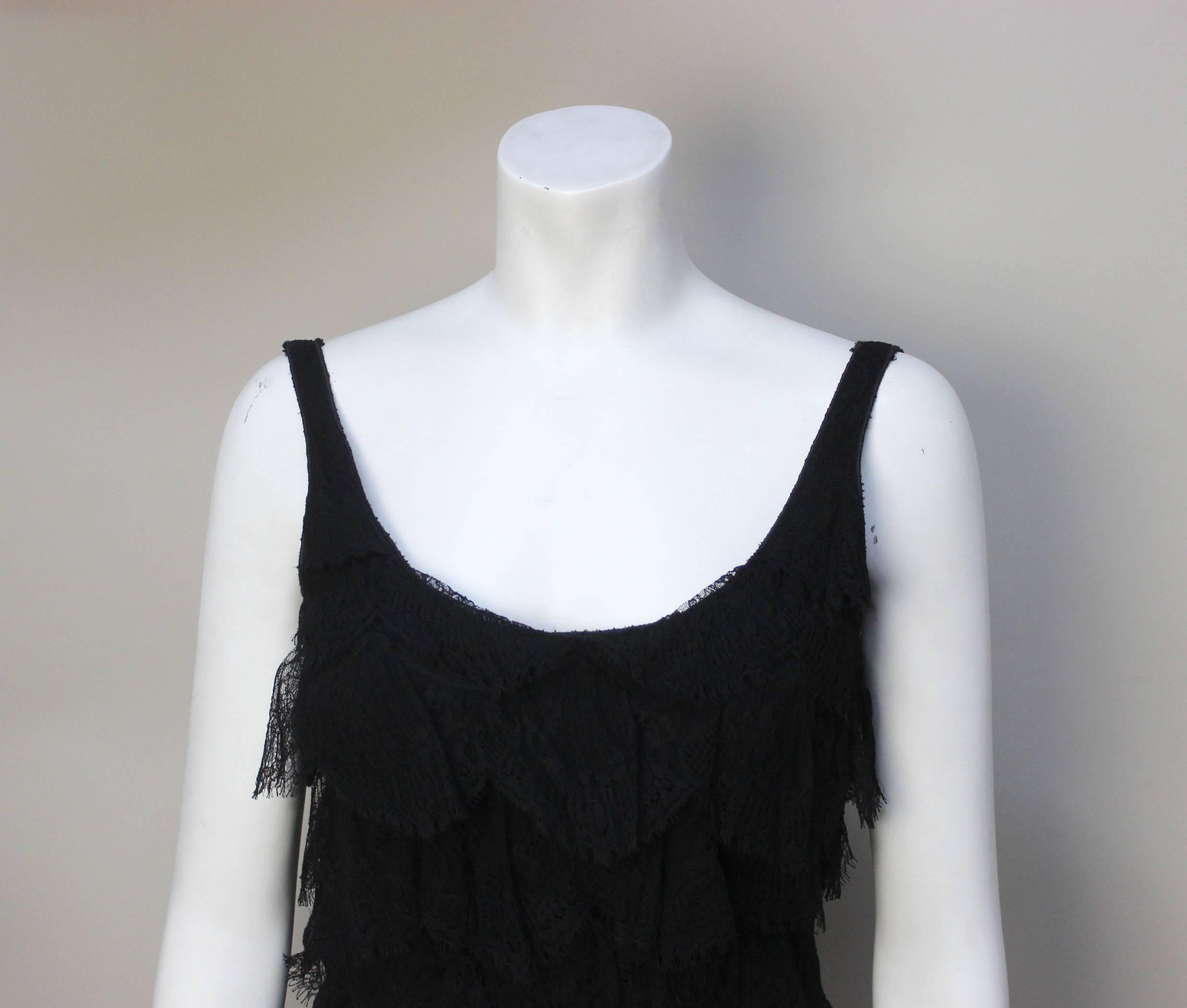 Women's Rochas and Olivier Theyskens Lace Tiered Dress For Sale