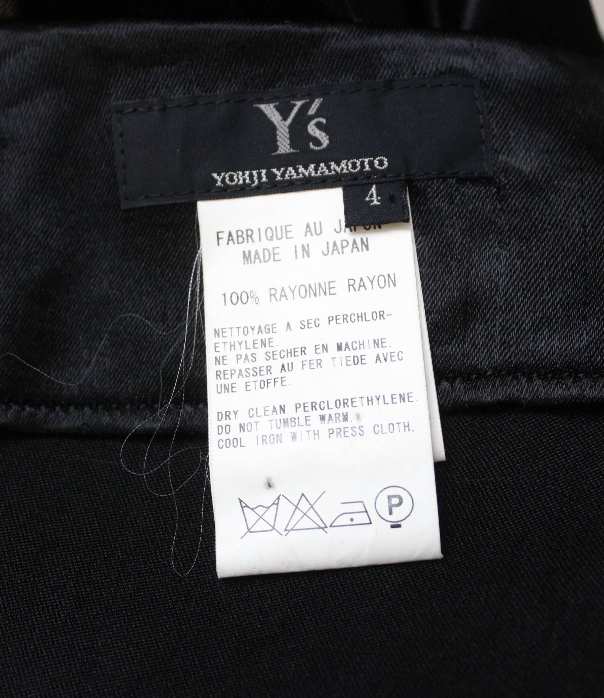 Yohji Yamamoto Asymmetrical Satin Skirt For Sale 1