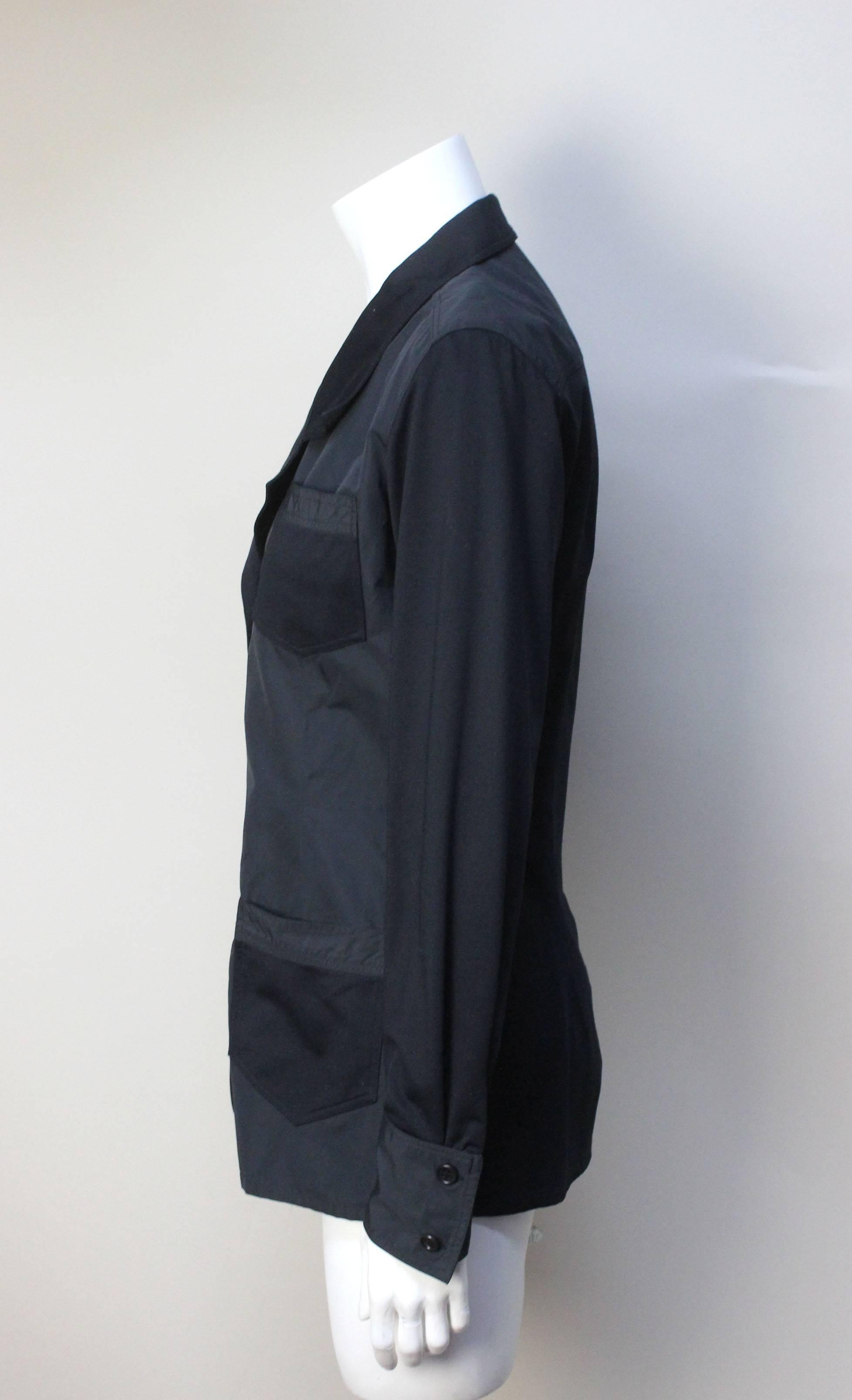 1990s Irie Black Rayon and Stretch Jacket In Excellent Condition For Sale In New York, NY
