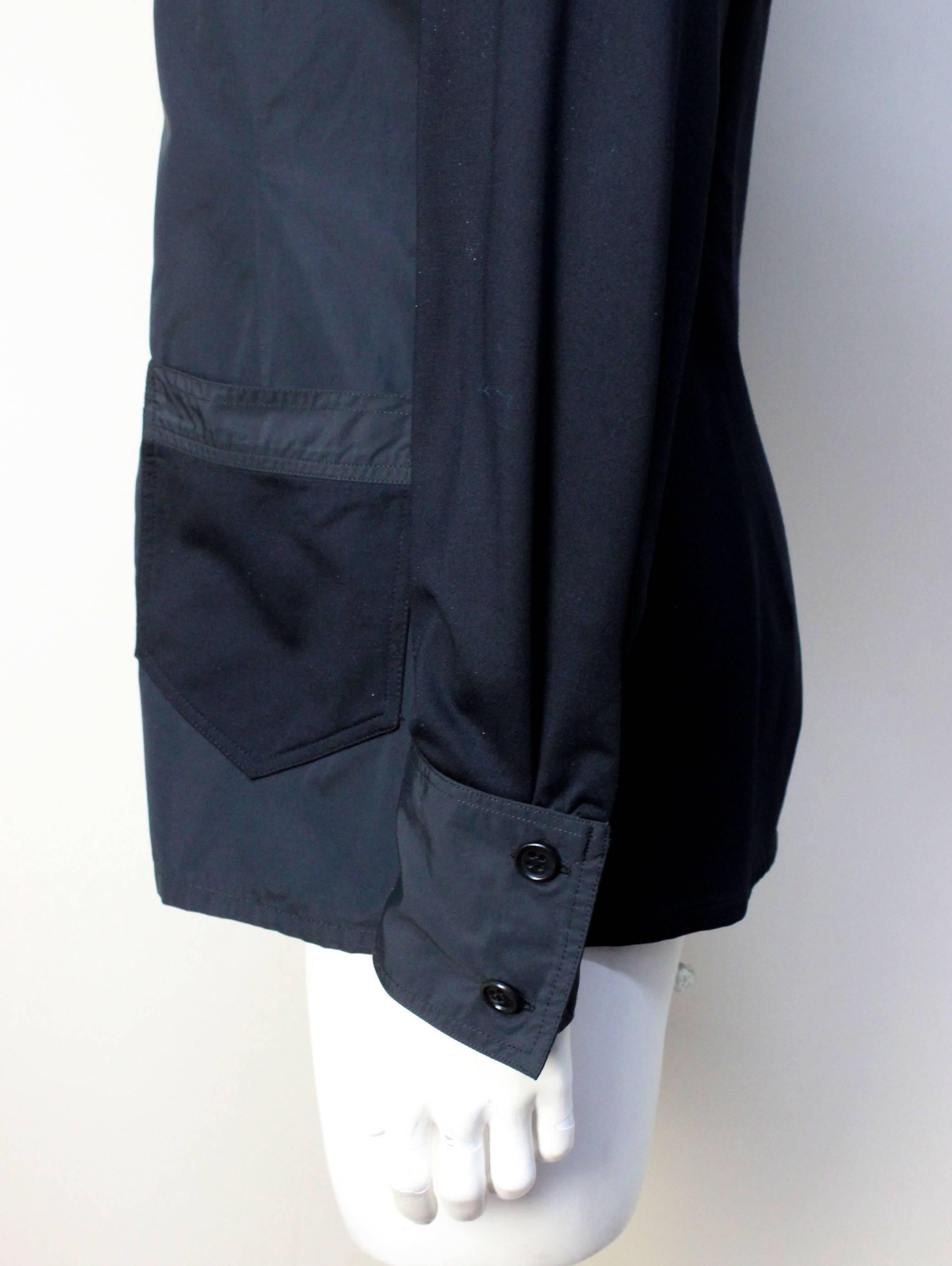 1990s Irie Black Rayon and Stretch Jacket For Sale 3