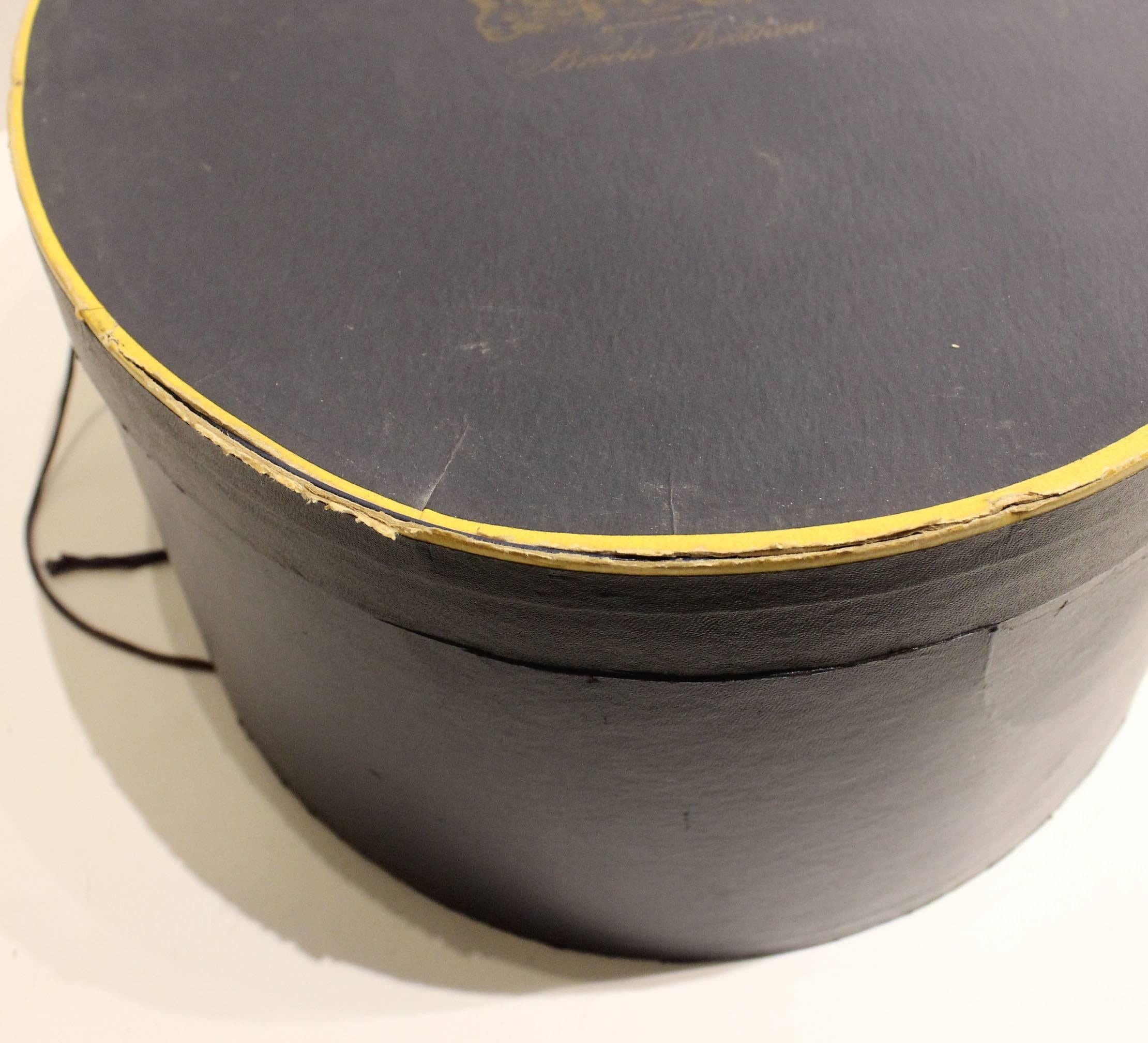 Vintage Lock and Co Hatters Black Fedora with Brooks Brothers Hat Box 2