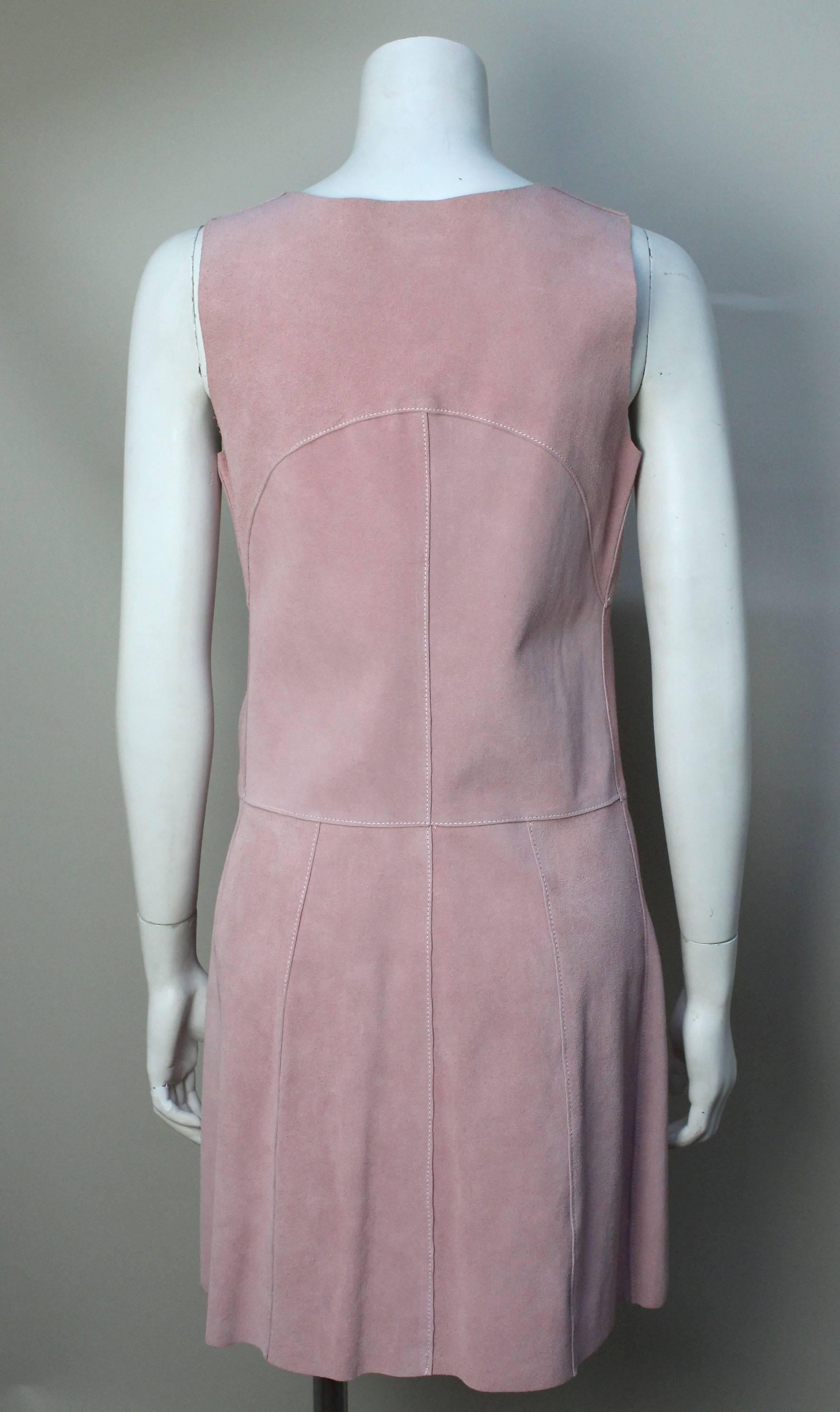 Brown 1960s Pink Suede Dress, Pizzazz Shop Lord and Taylor