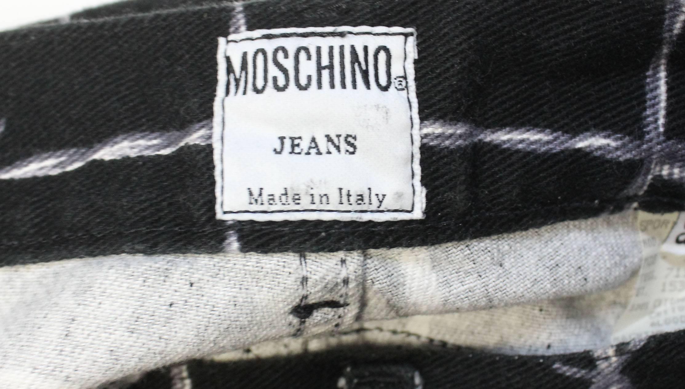 Moschino Mens Barbed Wire Printed Jeans 1