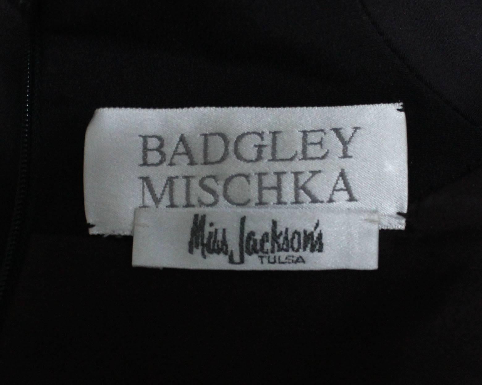 Badgley Mischka Elegant Black Beaded Evening Tunic Top For Sale 4