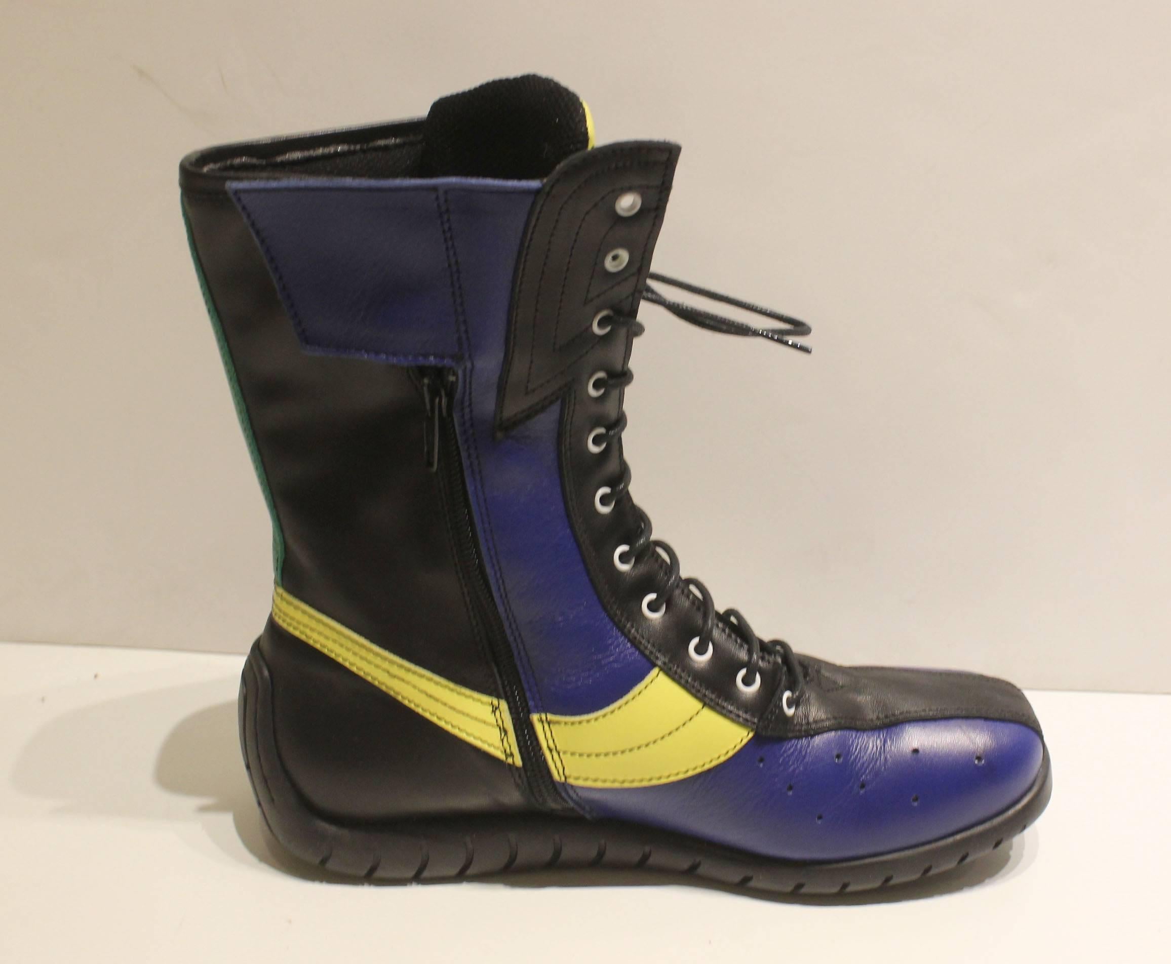 Dolce and Gabbana Multi-colored 1990 Wrestling Boots 3
