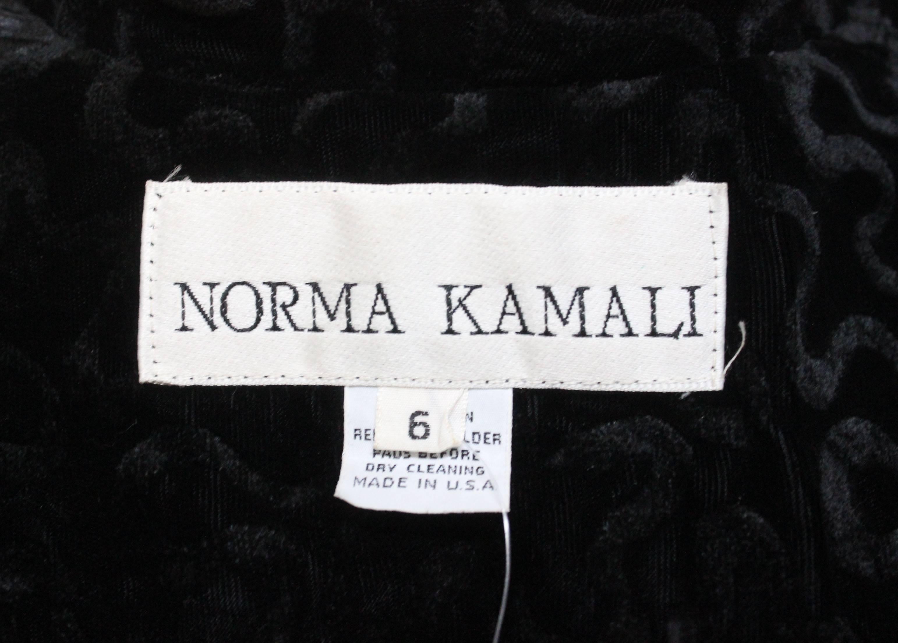 Norma Kamali 1980s Velvet Swirl Pattern Jacket 1