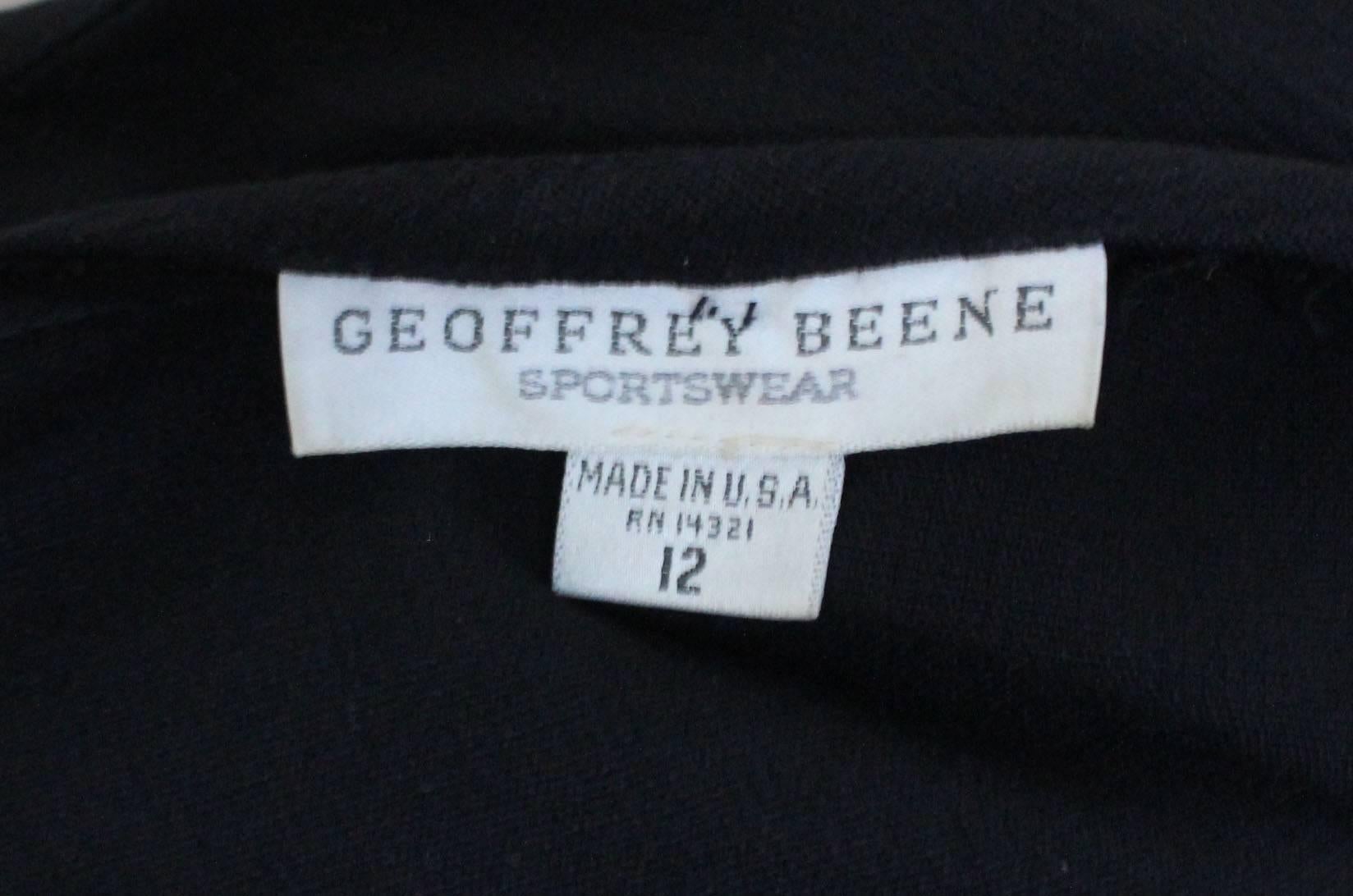 1980s Geoffrey Beene Drapey Black Jumpsuit For Sale 4