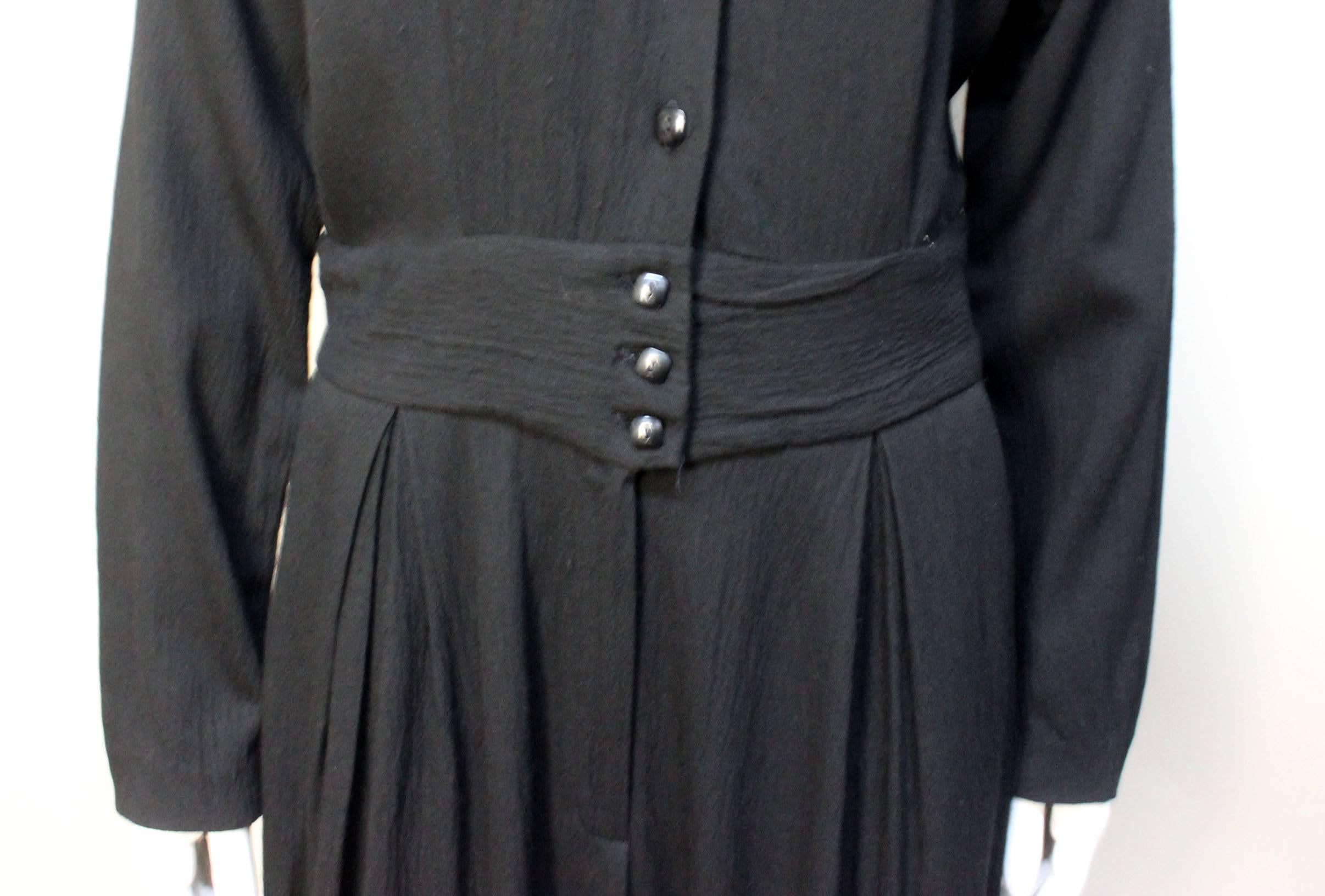 1980s Geoffrey Beene Drapey Black Jumpsuit For Sale 3