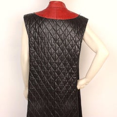 Vintage Quilted Long Leather Vest from Royal Shakespeare Theater