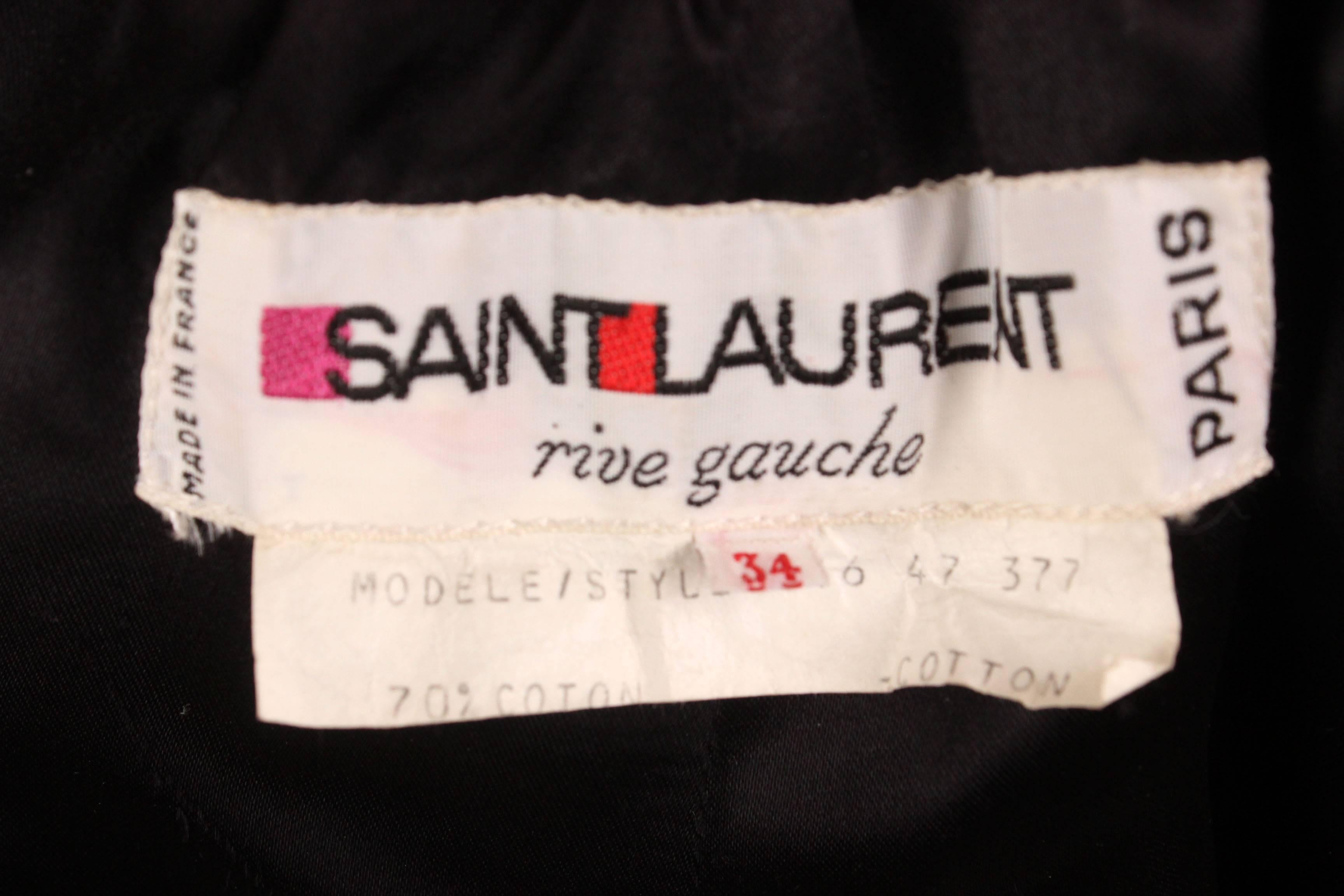 1977 Yves Saint Laurent Opulent Purple Velvet Topper For Sale 1