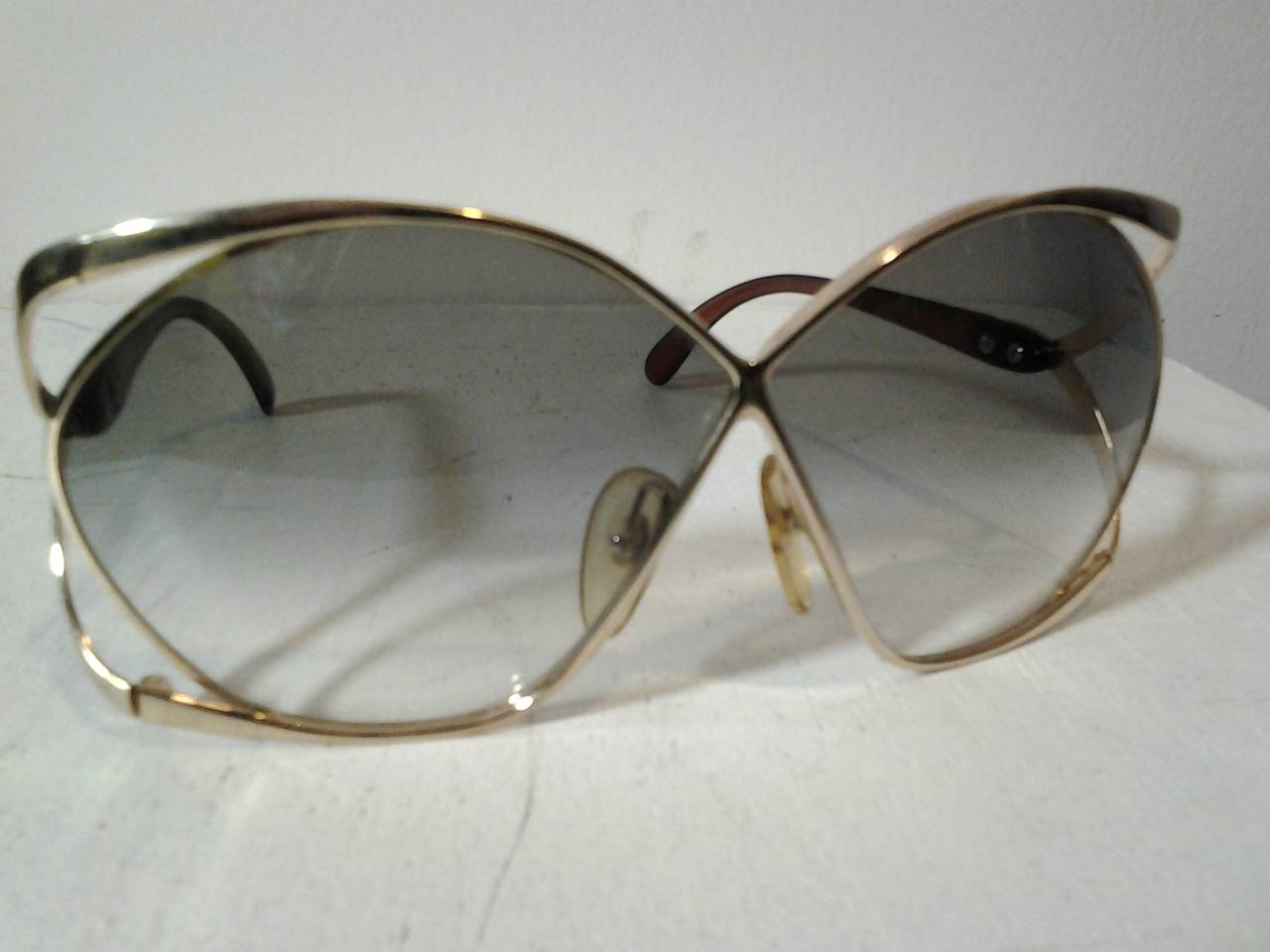 1970s Christian Dior Spectacular Gradient Lens Sunglasses In Excellent Condition In Gresham, OR