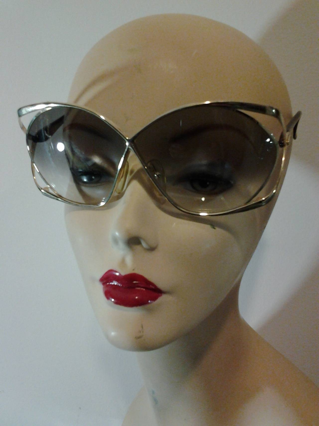 1970s Christian Dior Spectacular Gradient Lens Sunglasses 1
