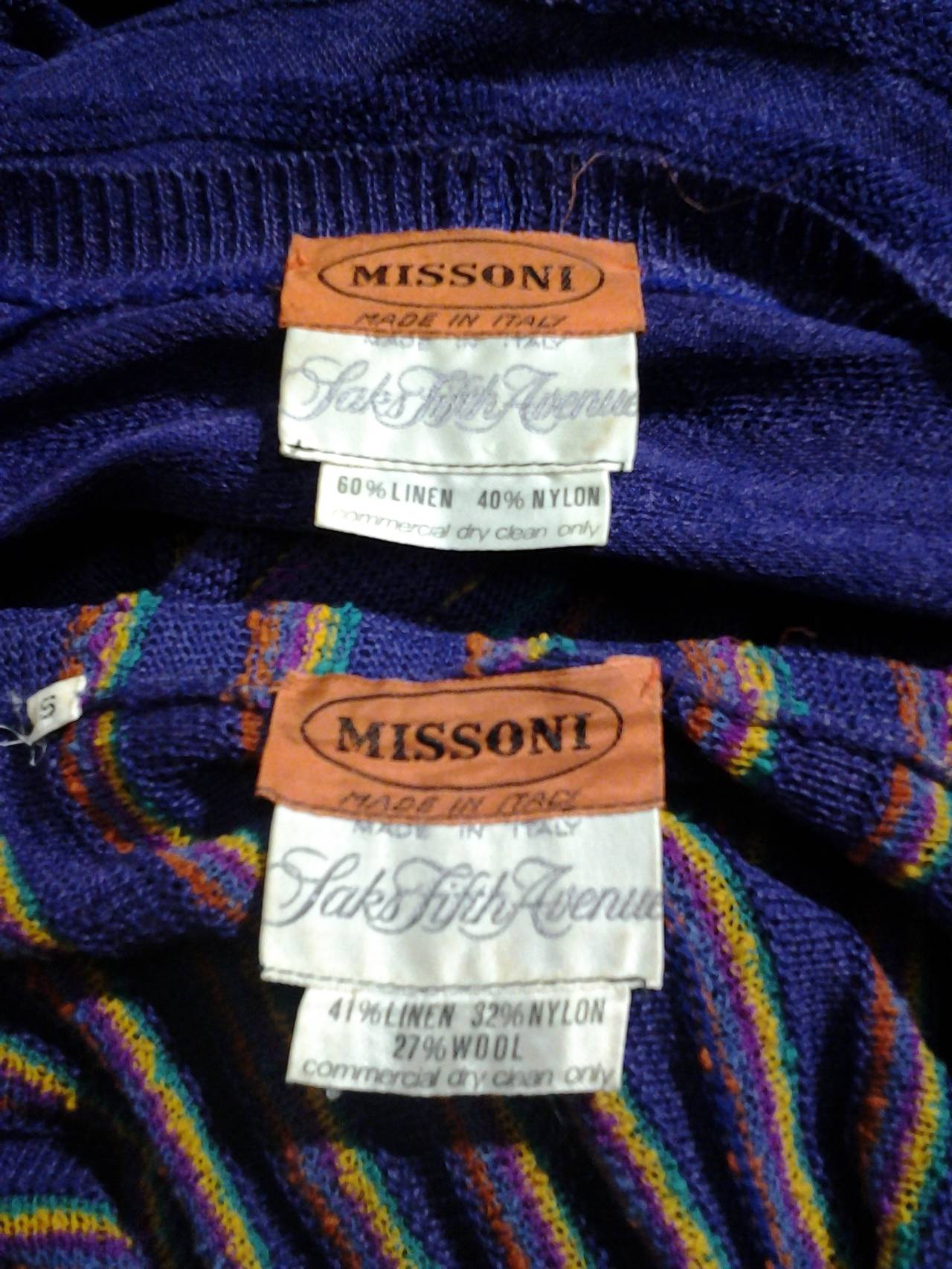 1970s Missoni Purple Striped Boucle Knit Dress and Jacket Ensemble 1