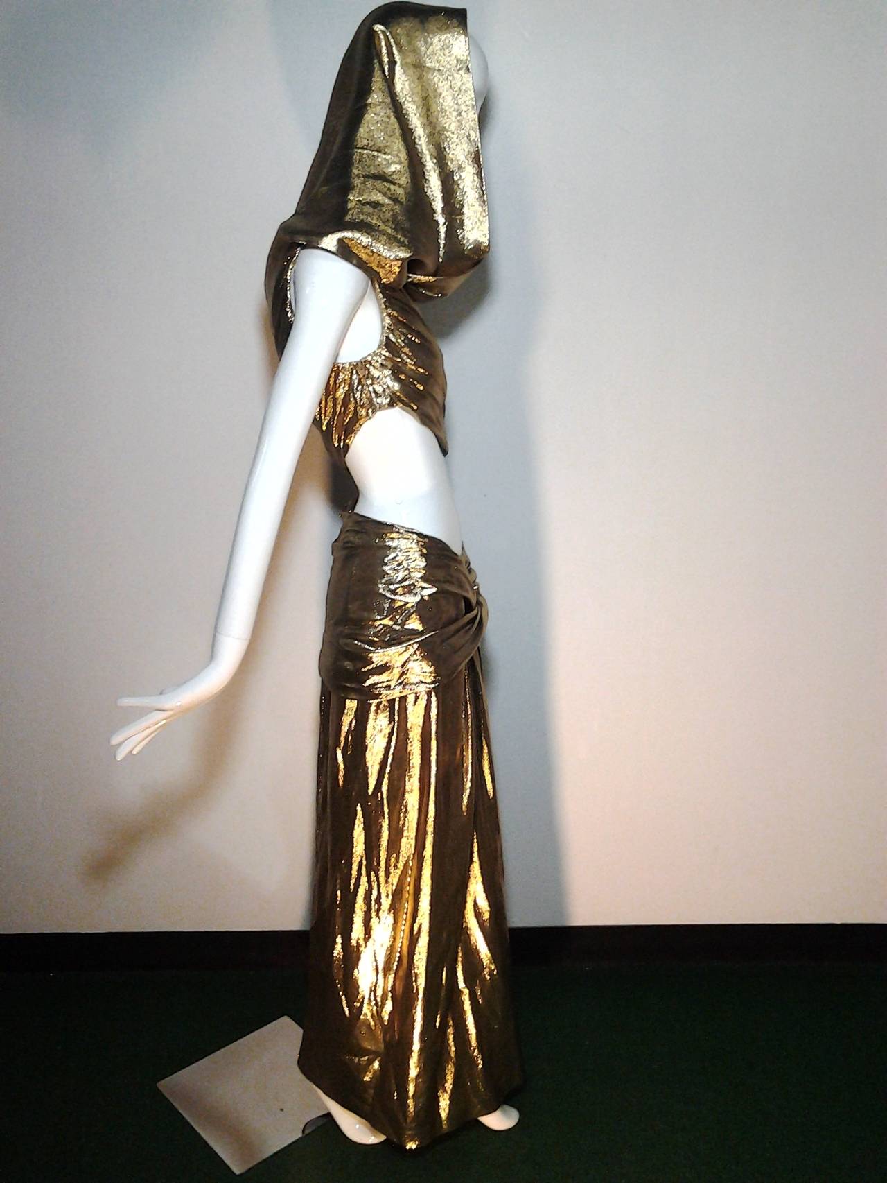 ysl 1991 gold dress