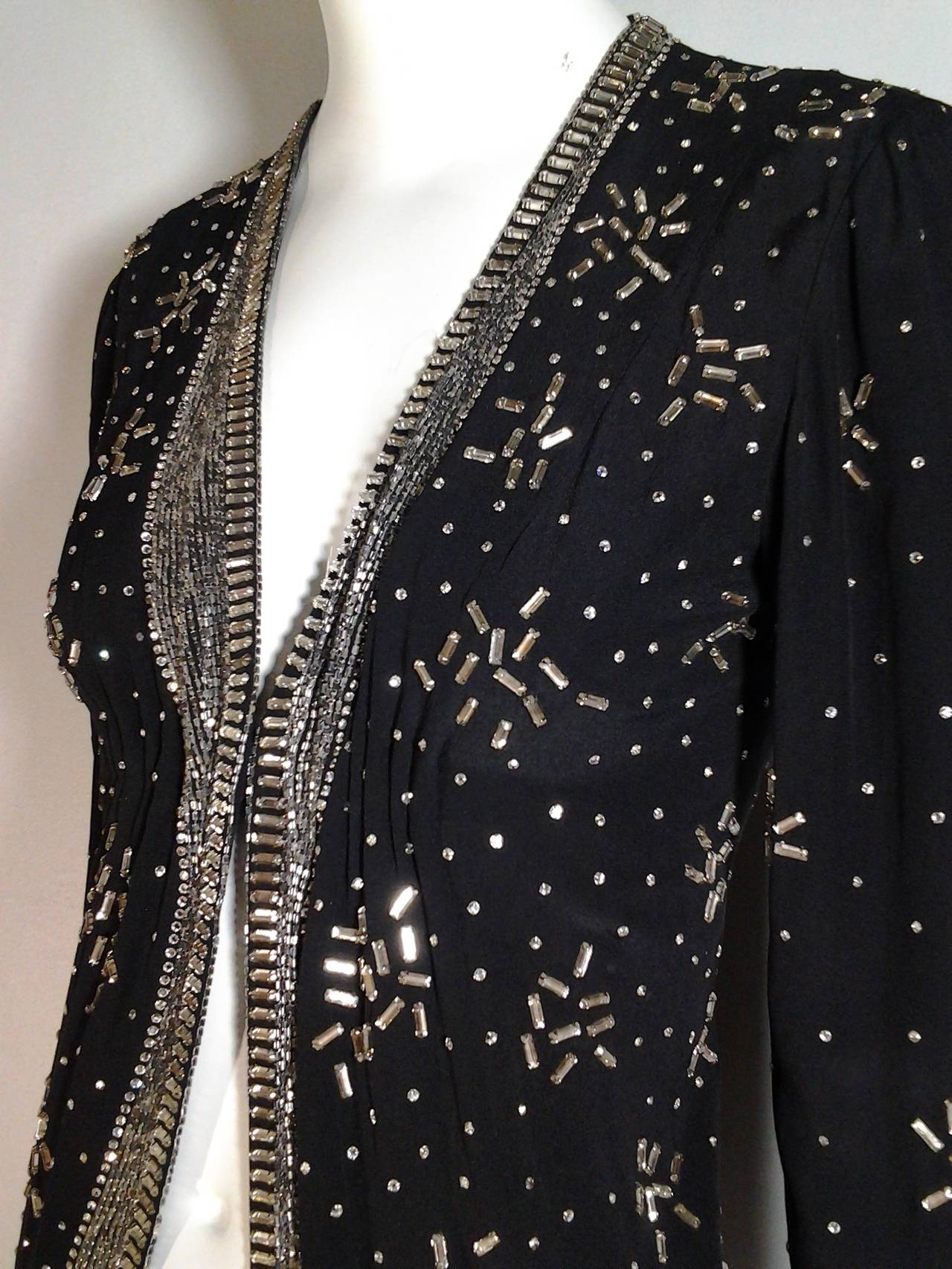 Women's 1960s Pauline Trigere Rhinestone Studded Evening Jacket