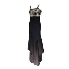 Chanel Evening Dress with Mylar Tiled Bodice and Draped Hem 1