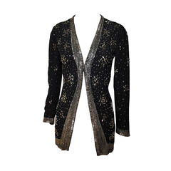 1960s Pauline Trigere Rhinestone Studded Evening Jacket 12