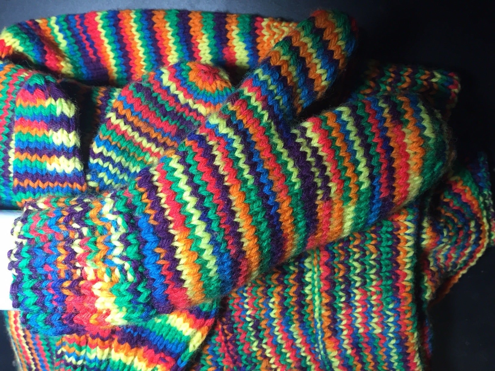 rainbow yarn sweater