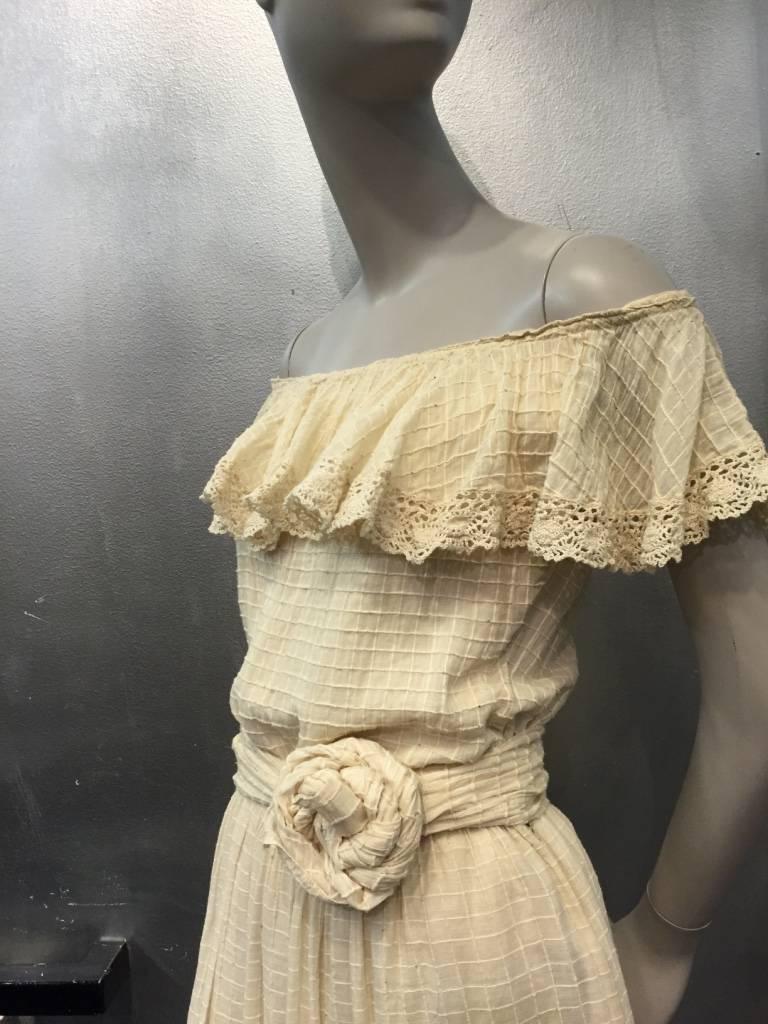 Oscar De La Renta Three-Piece Cotton Lace and Silk Ruffled Sundress, 1960s  1