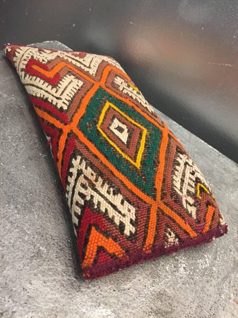 Brown Moroccan Antique Textile Clutch 