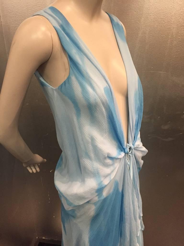 donna karan blue dress