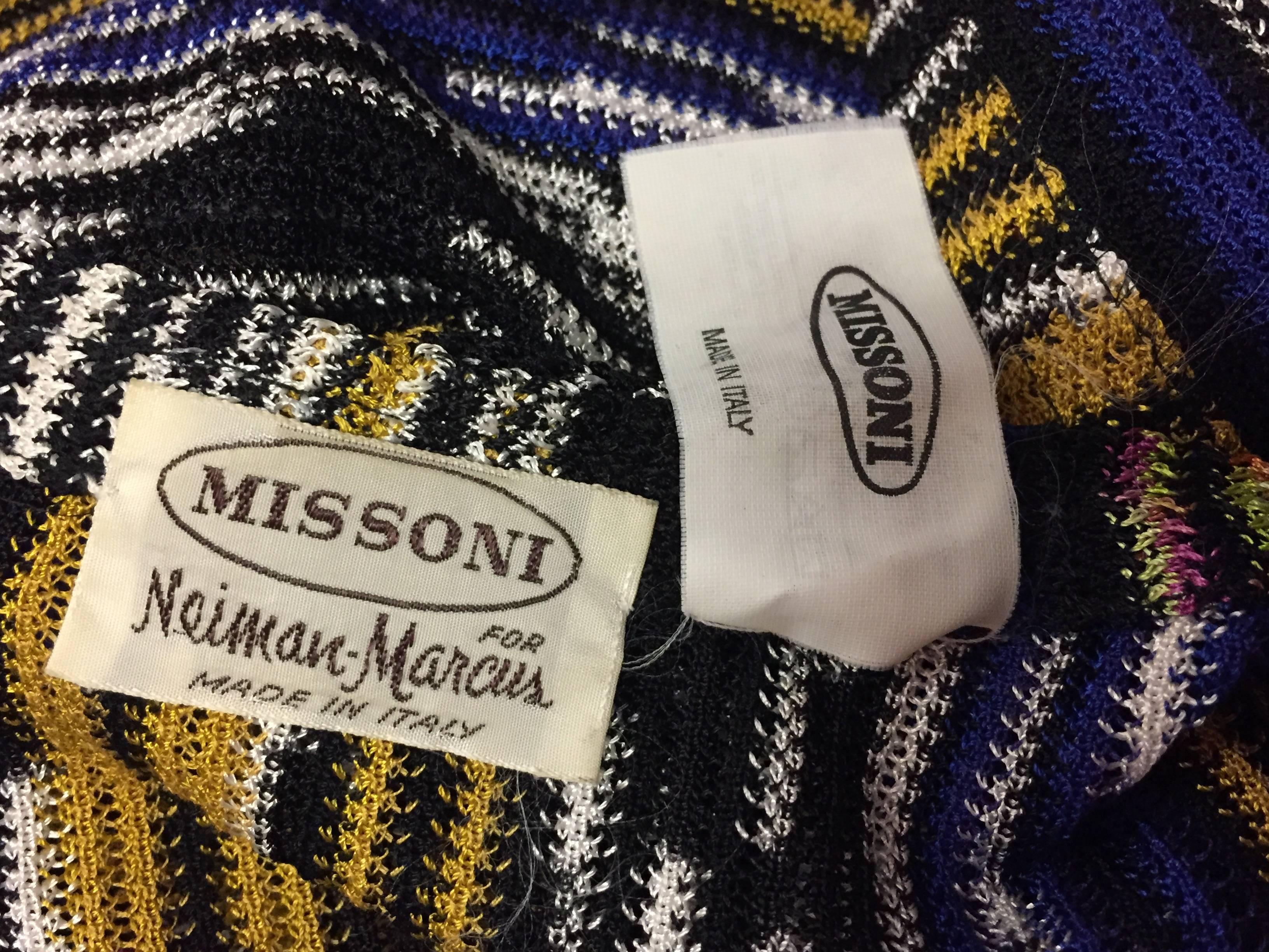 1990s Missoni Chevron Knit Short Sleeved Dress and Cardigan Ensemble In Excellent Condition In Gresham, OR