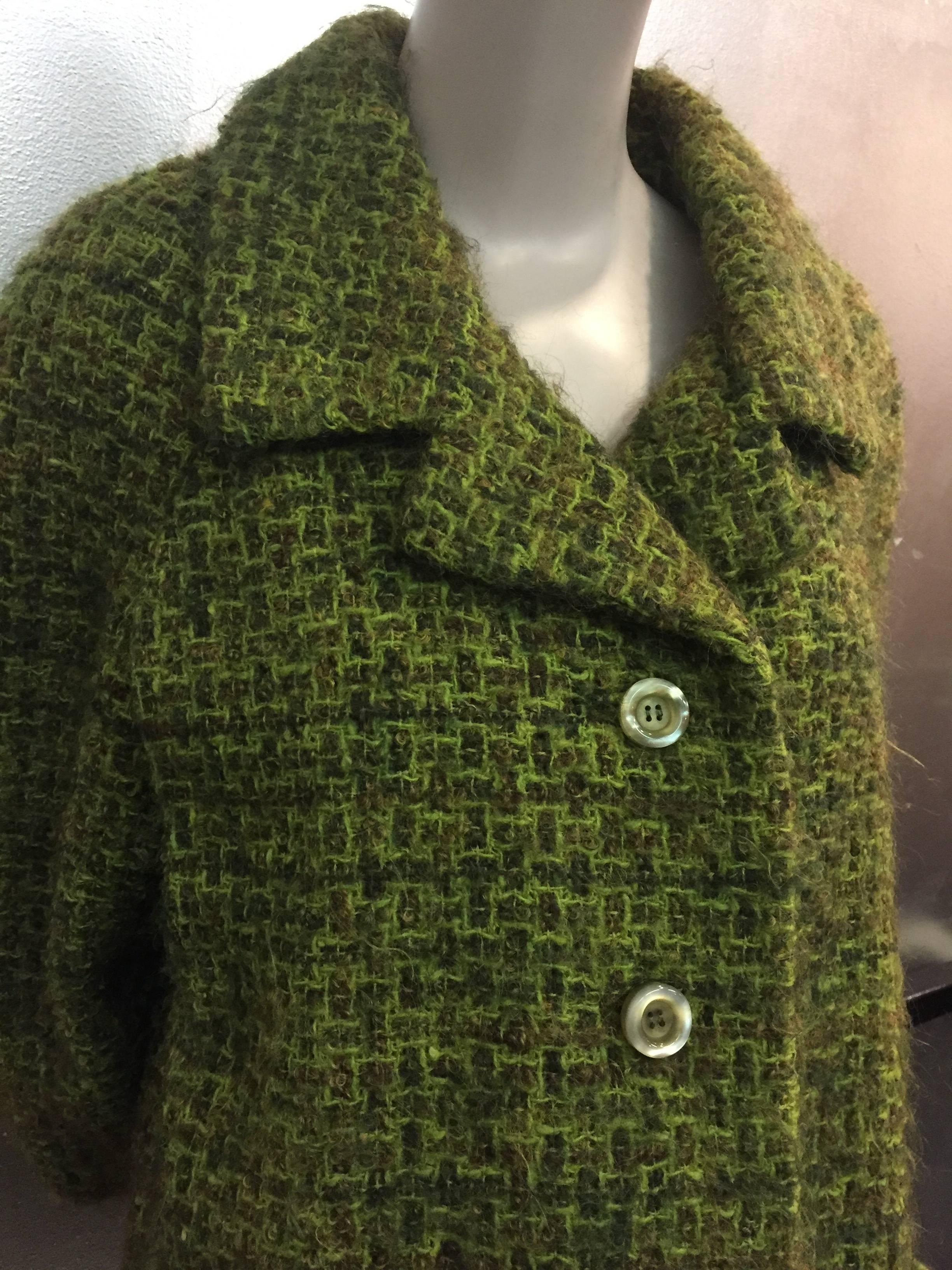 moss green wool coat