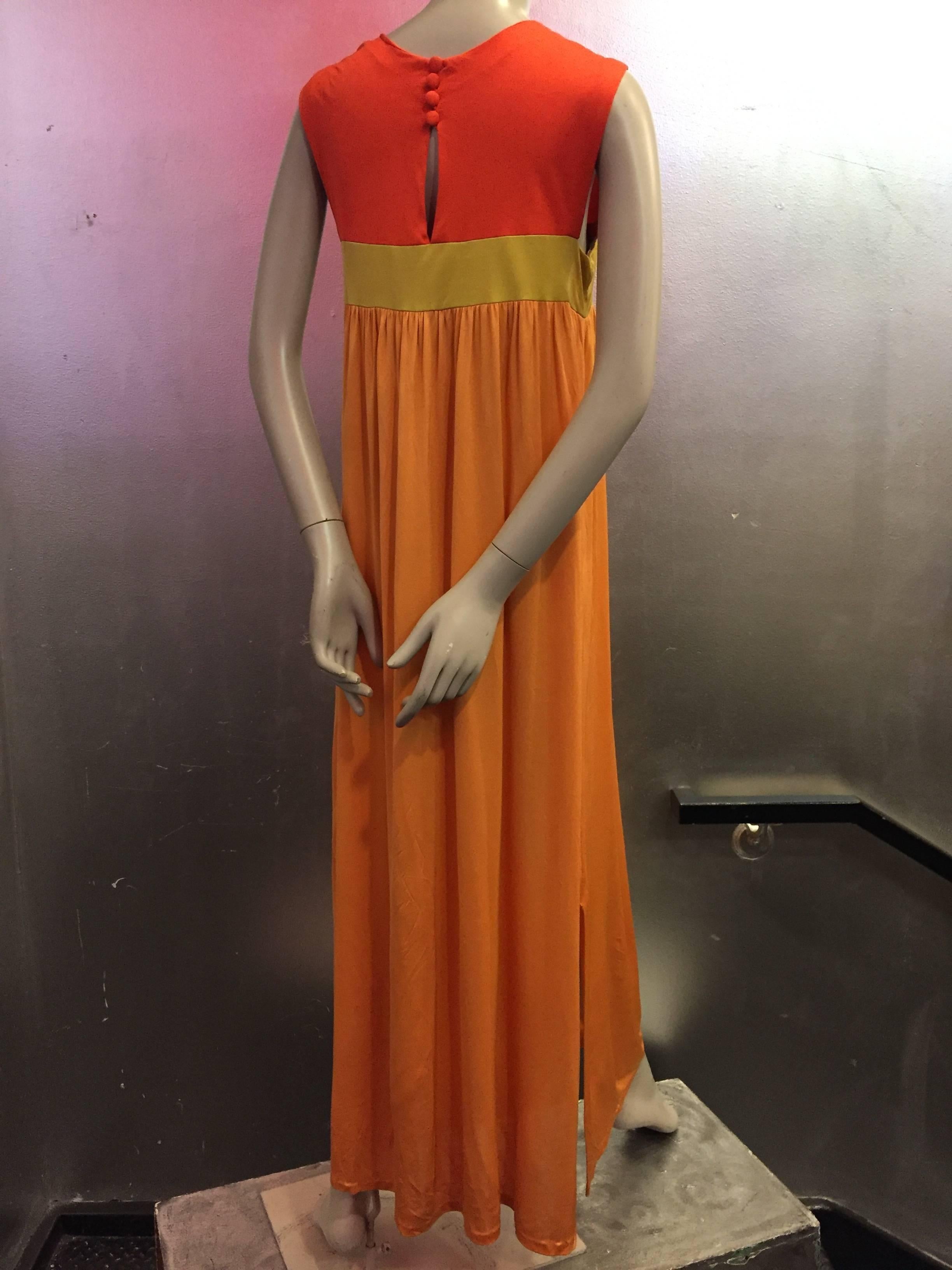 persimmon color dress