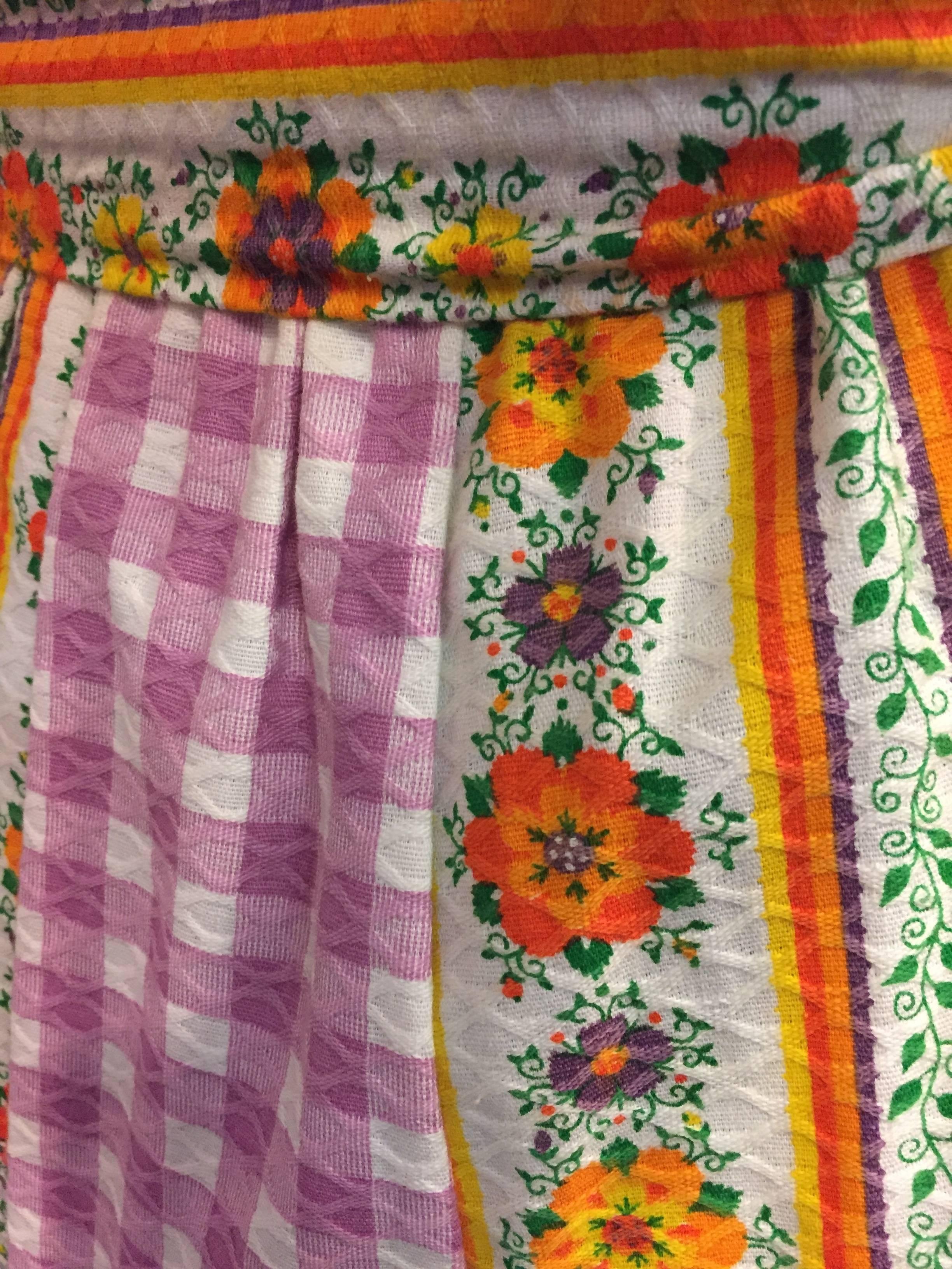 Chessa Davis Folkloric Peasant Quilted Maxi Skirt, 1970s   In Excellent Condition In Gresham, OR