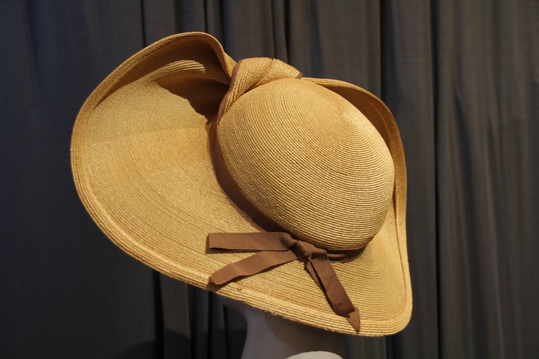 Vintage Gene Doris mink pillbox ribbon hat Vintage Pillbox Hat Gene Doris NY~Black W/Rhinestone  main image 3
