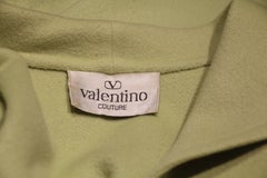 1980s Valentino Couture Pistachio Cashmere Swing Coat w Balloon Cuff and Pockets