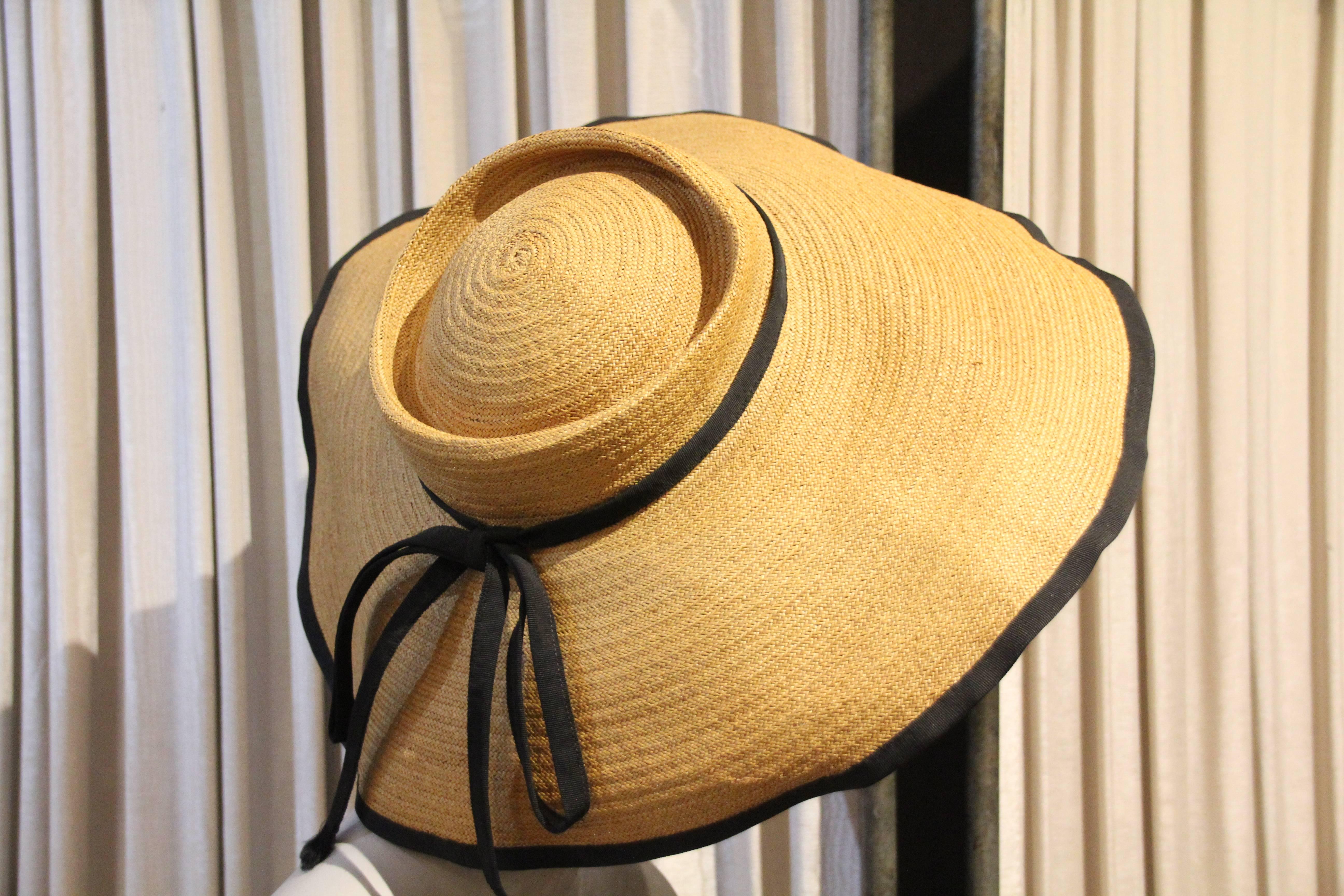 1950s straw hat