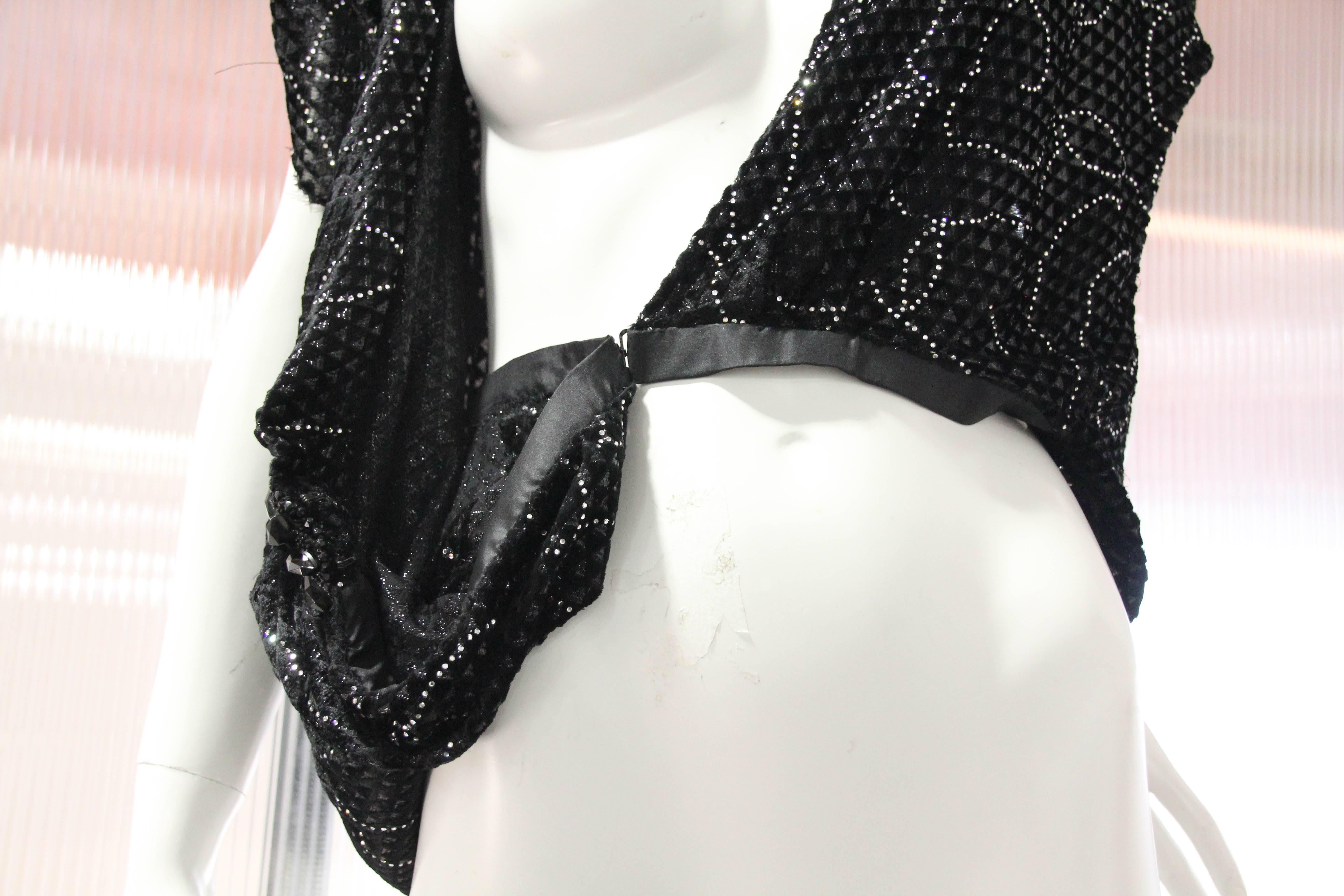 1980s Emanuel Ungaro Couture Wrap Top with Channel-Set Rhinestone Embellishment 5