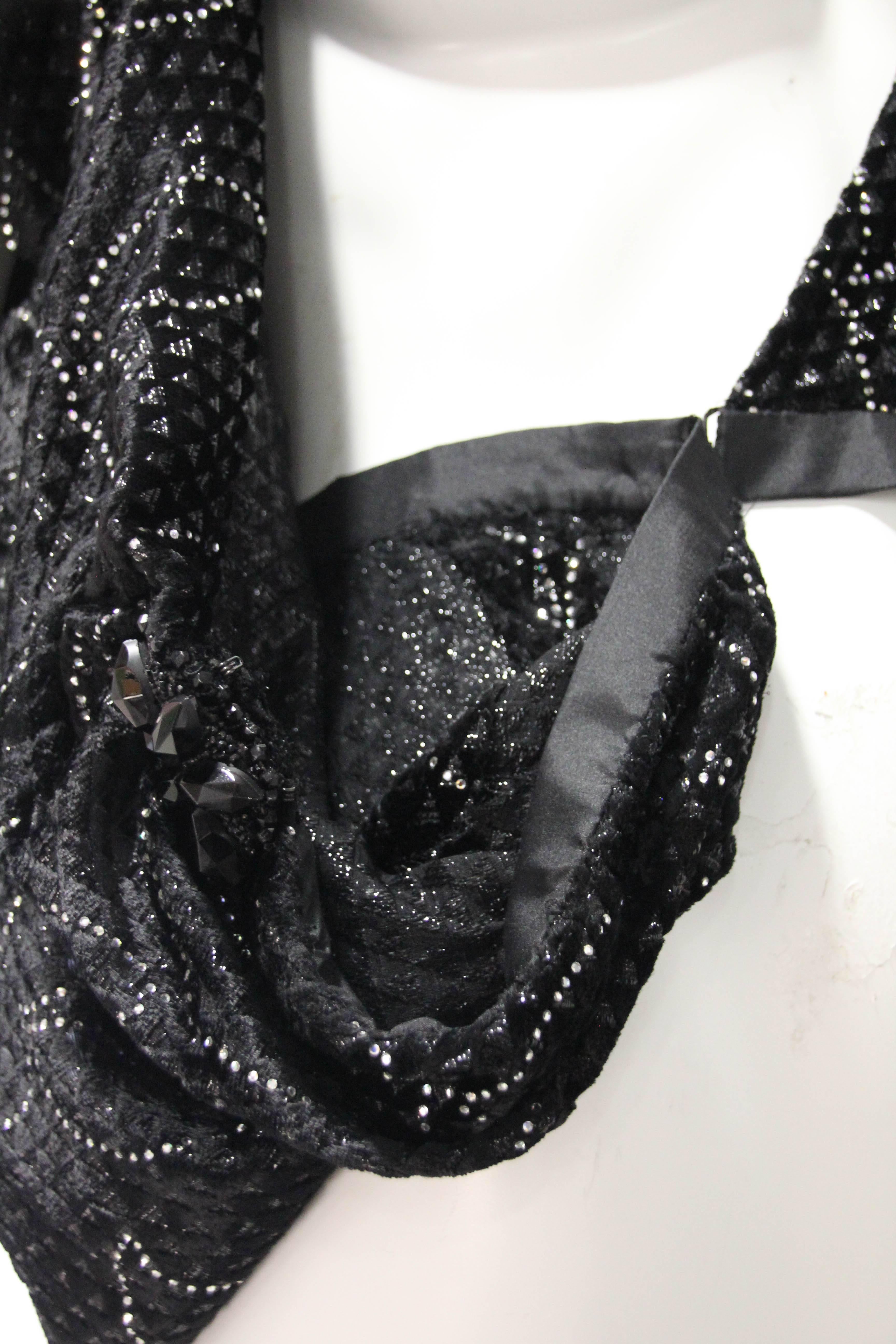 1980s Emanuel Ungaro Couture Wrap Top with Channel-Set Rhinestone Embellishment 4