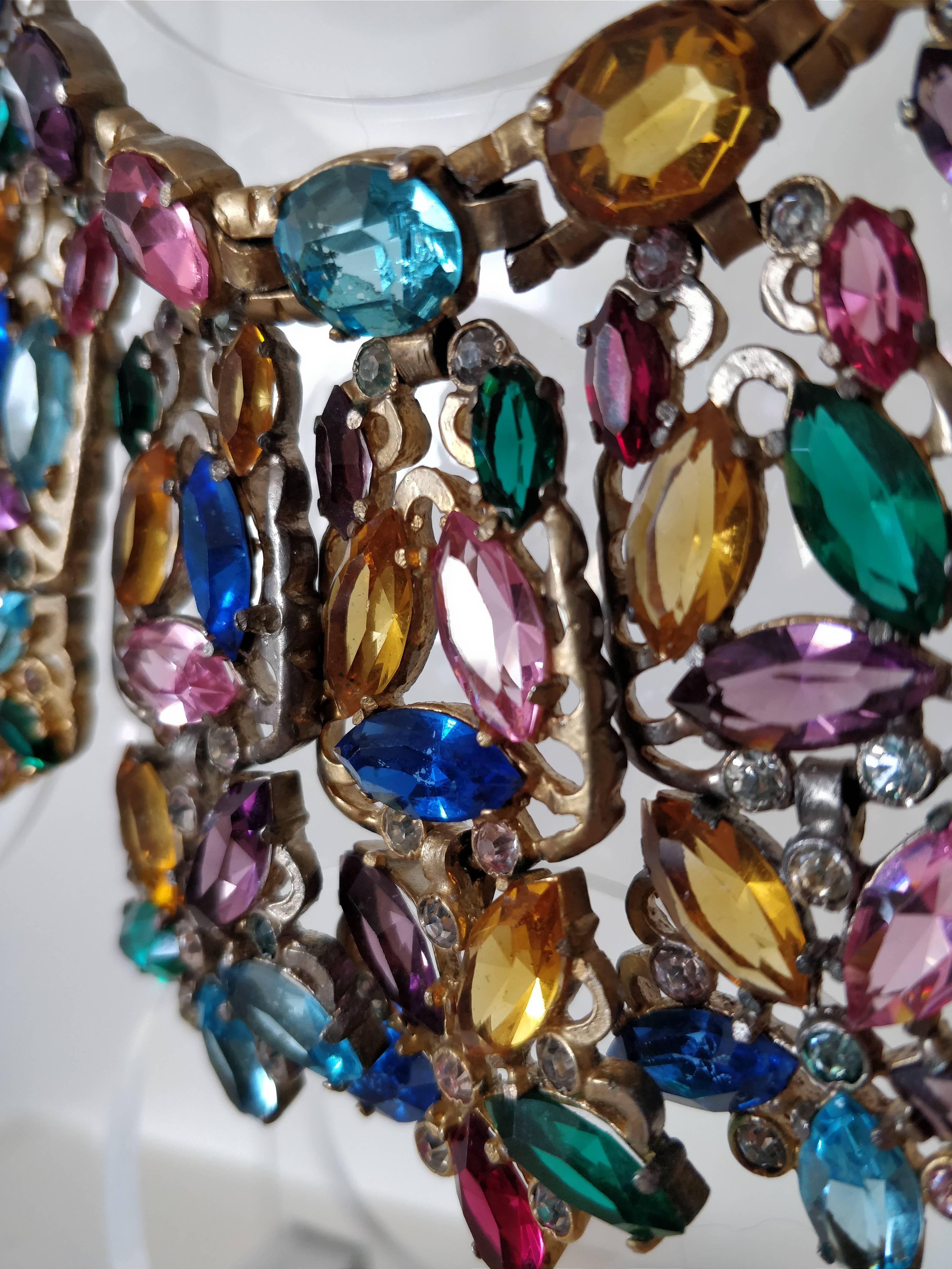 colorful rhinestone necklace