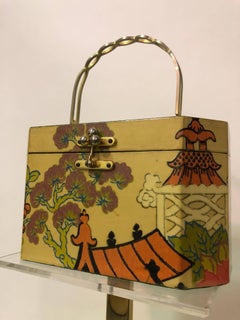 Annie Laurie Originals Palm Beach Chinese Motif Box Bag, 1960s