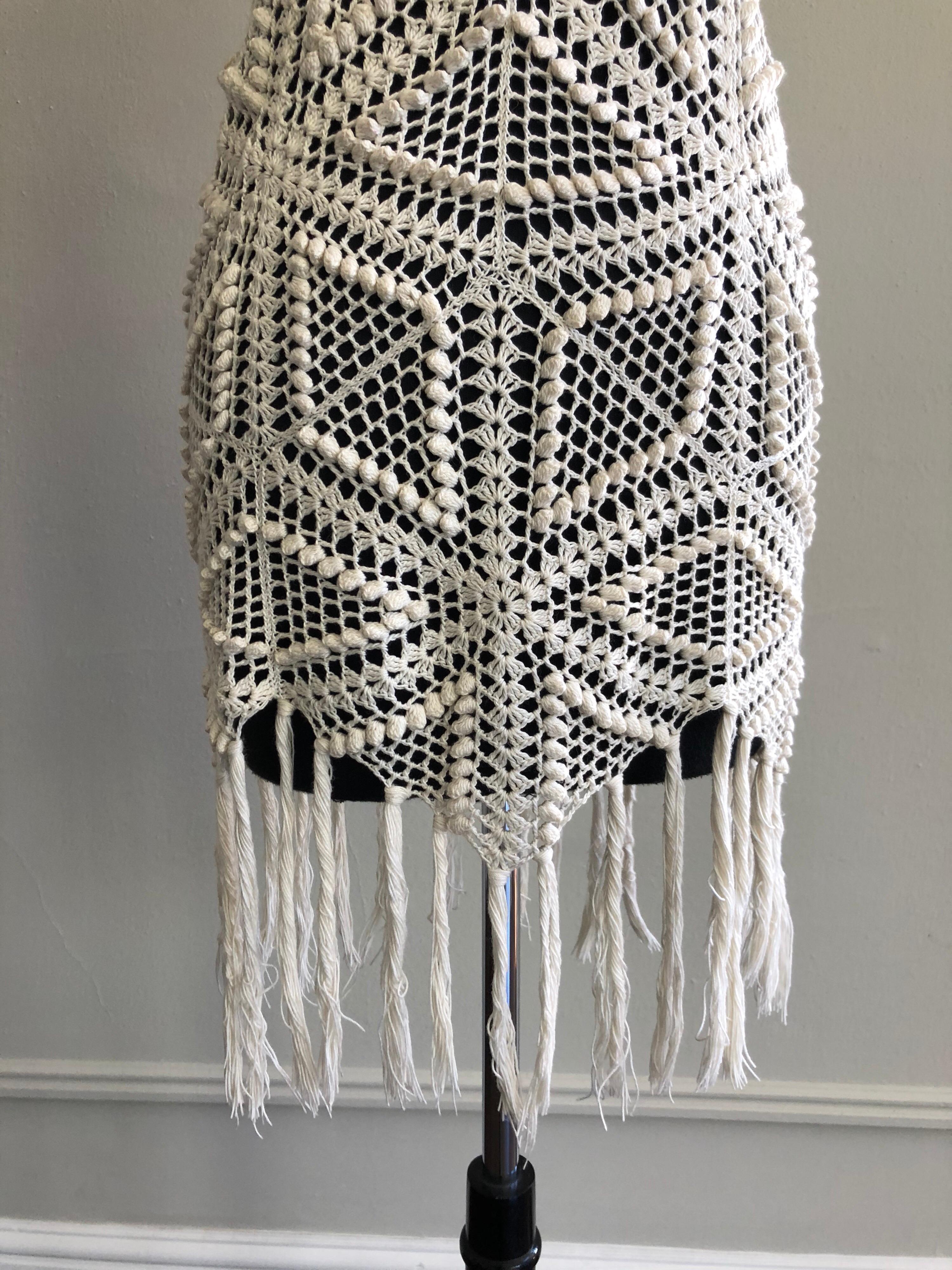 white crochet halter dress