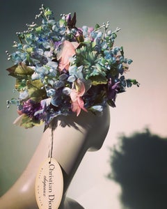 1960s Christian Dior Violet Floral Spring Turban Never worn