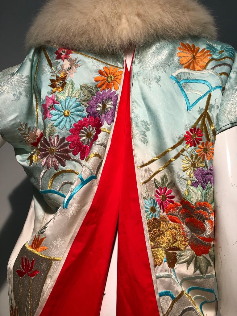 Torso Creations Antique Kimono Sleeve Deconstructed Robe W/ Vintage ...