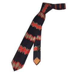 Vintage 1960s Men's Emilio Pucci Silk Necktie