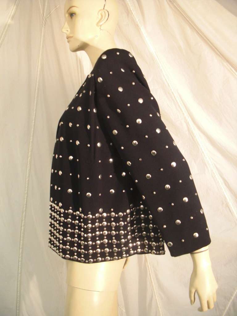 1940s Fred Block Heavily Studded Wool Jacket at 1stdibs